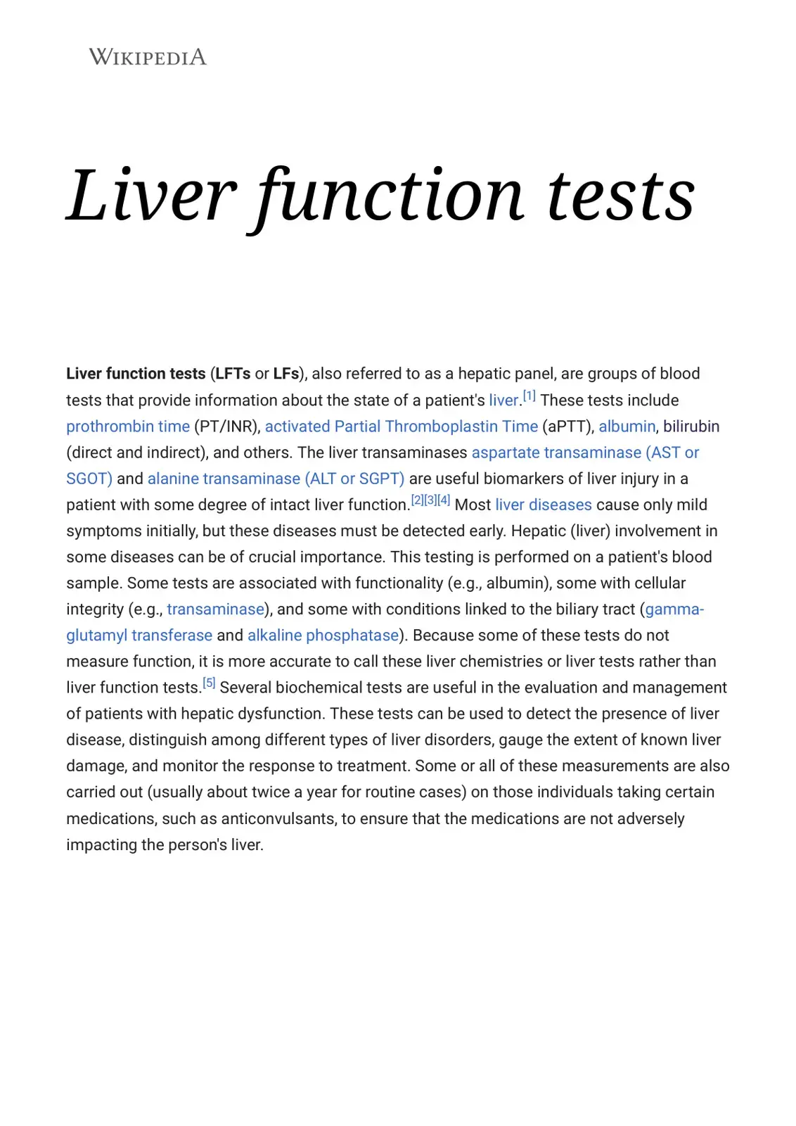 غلاف كتاب Liver Function Tests