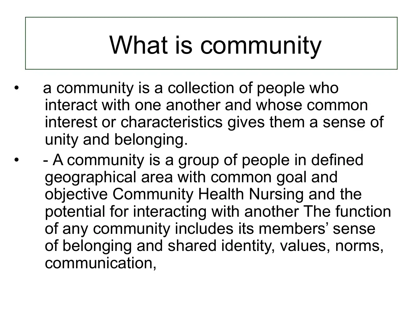 غلاف كتاب What is Community