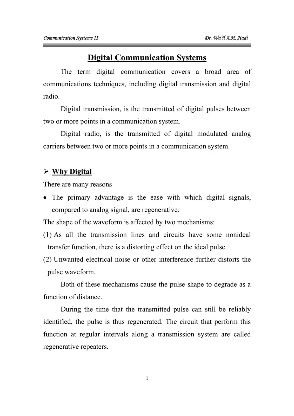 غلاف كتاب Communication Systems II: Digital Communication Systems