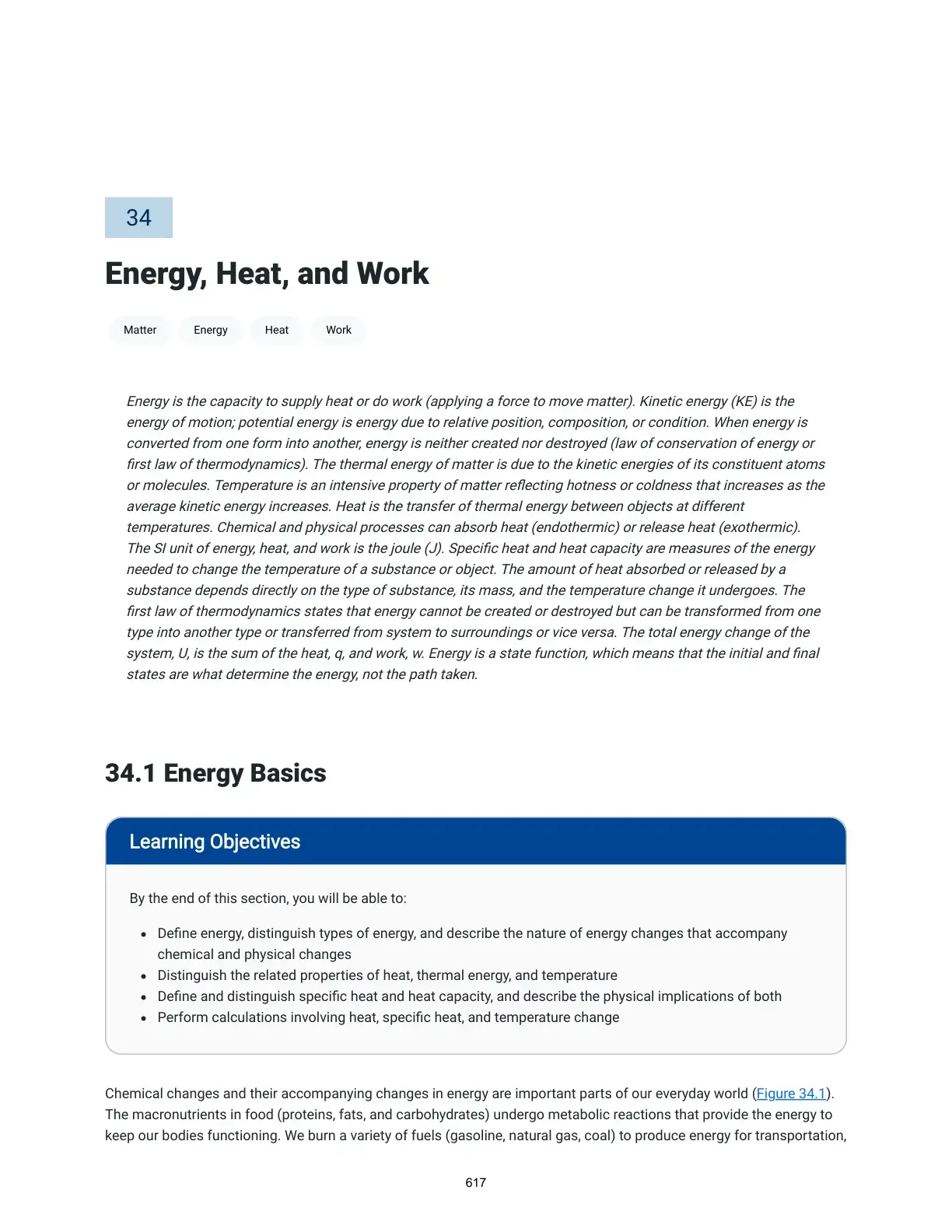 غلاف كتاب Energy, Heat, and Work