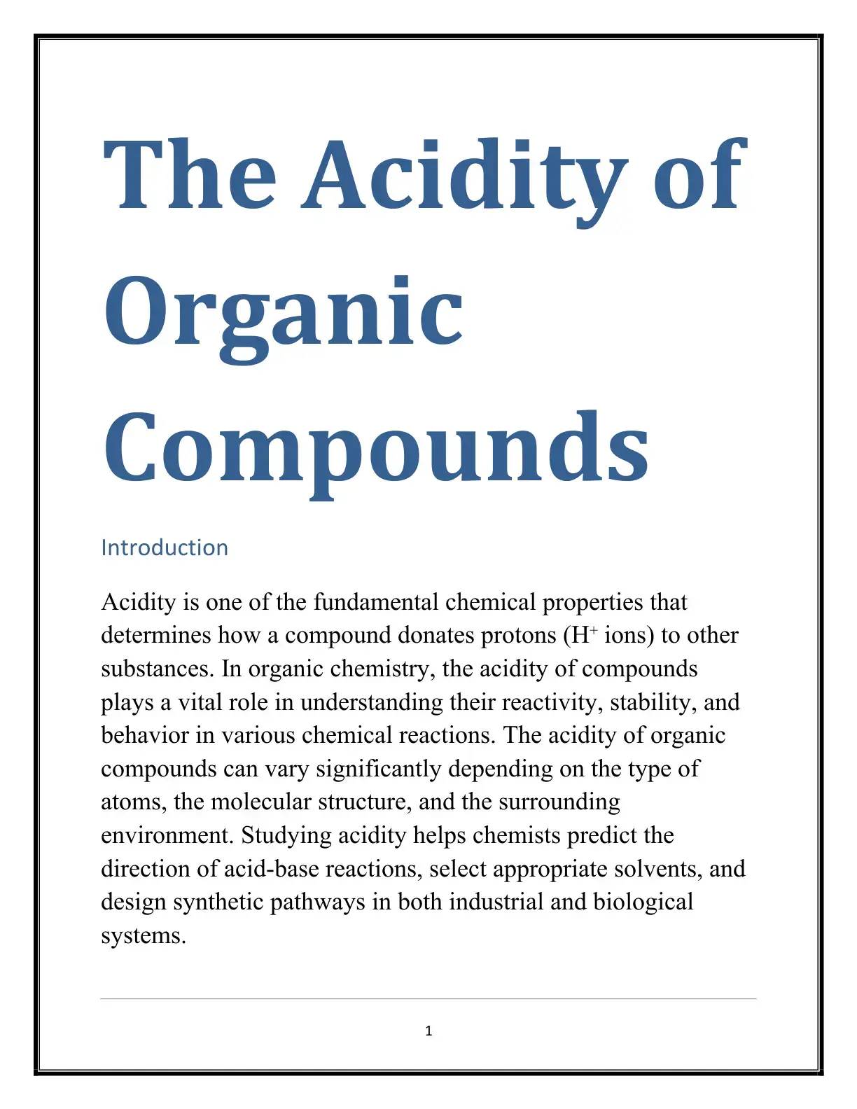 غلاف كتاب The Acidity of Organic Compounds