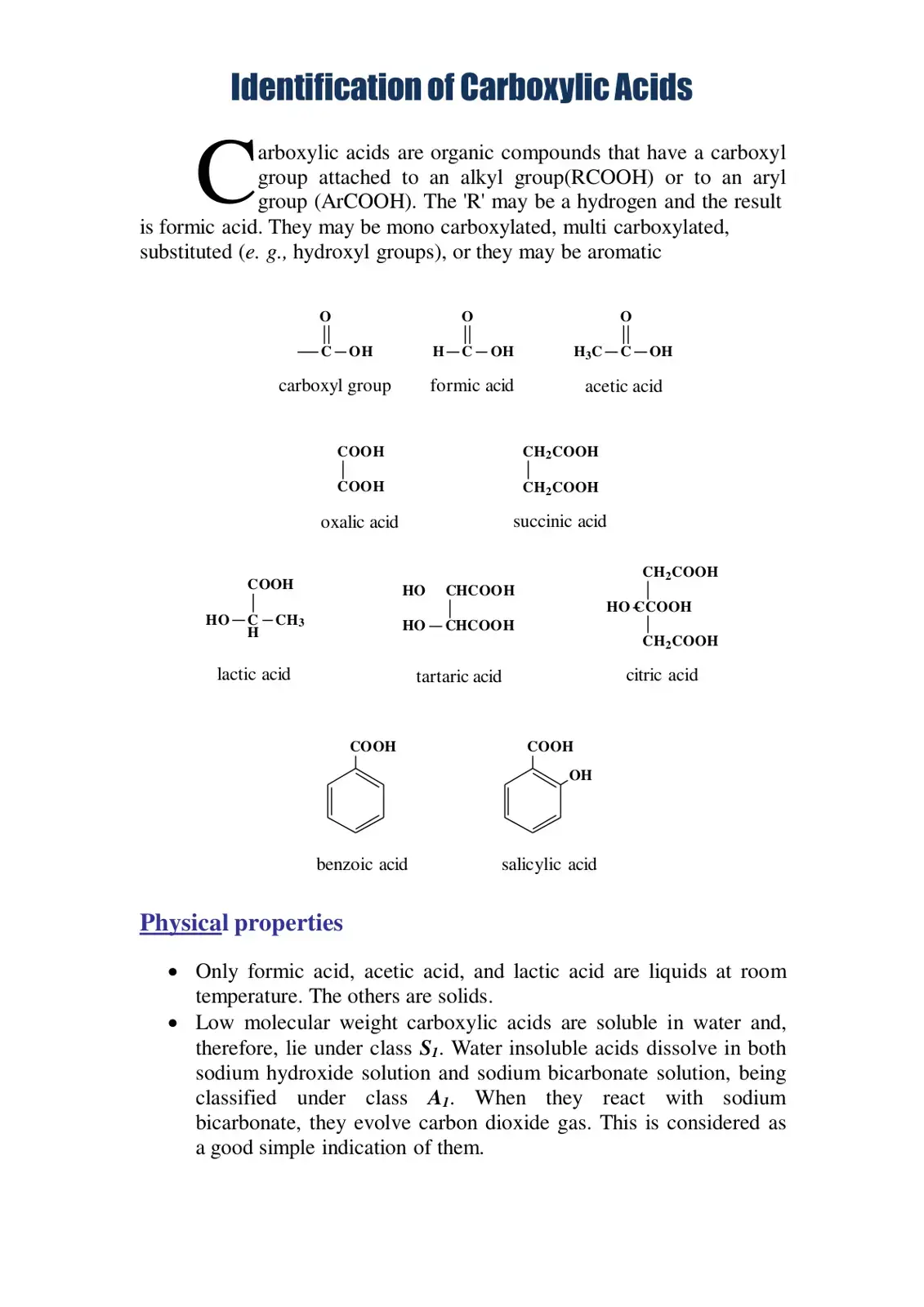 غلاف كتاب Identification of Carboxylic Acids