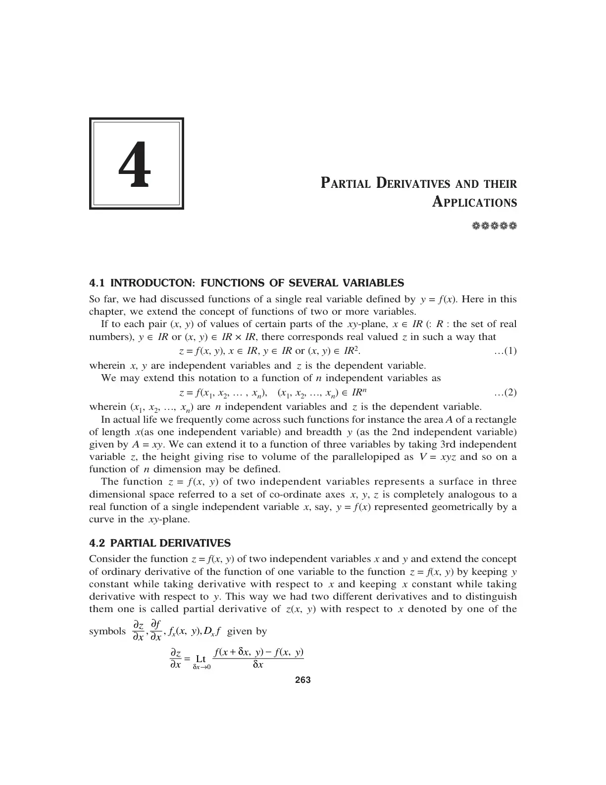غلاف كتاب PARTIAL DERIVATIVES AND THEIR APPLICATIONS