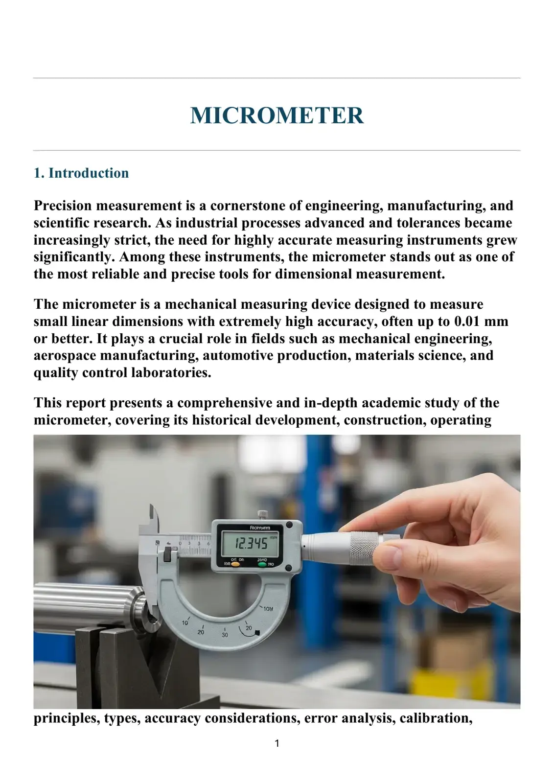 غلاف كتاب Micrometer: Precision Measurement in Engineering