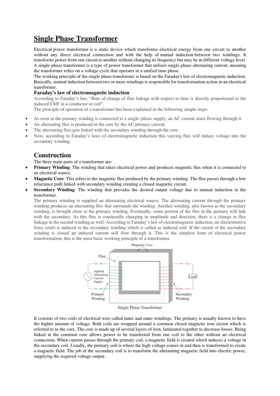 غلاف كتاب Single Phase Transformer