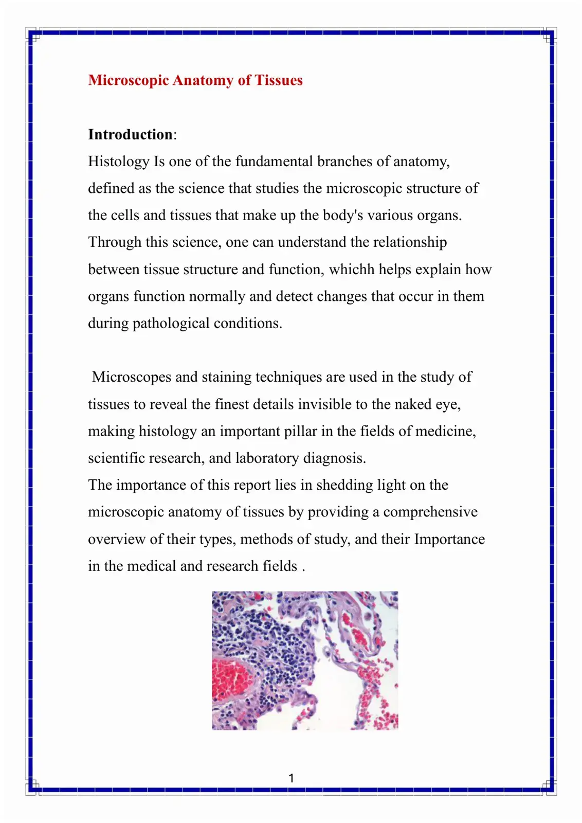 غلاف كتاب Microscopic Anatomy of Tissues