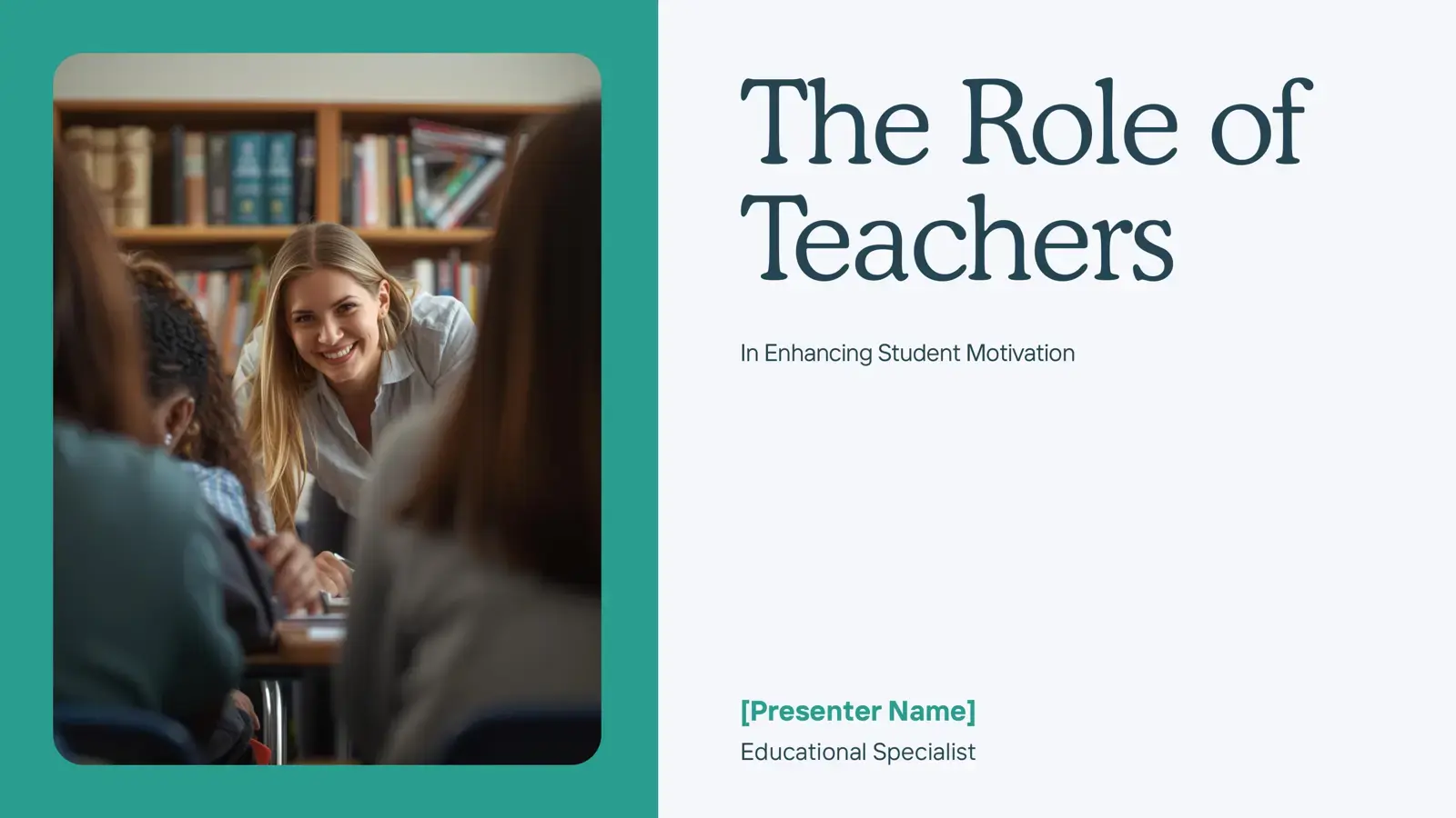 غلاف كتاب The Role of Teachers In Enhancing Student Motivation
