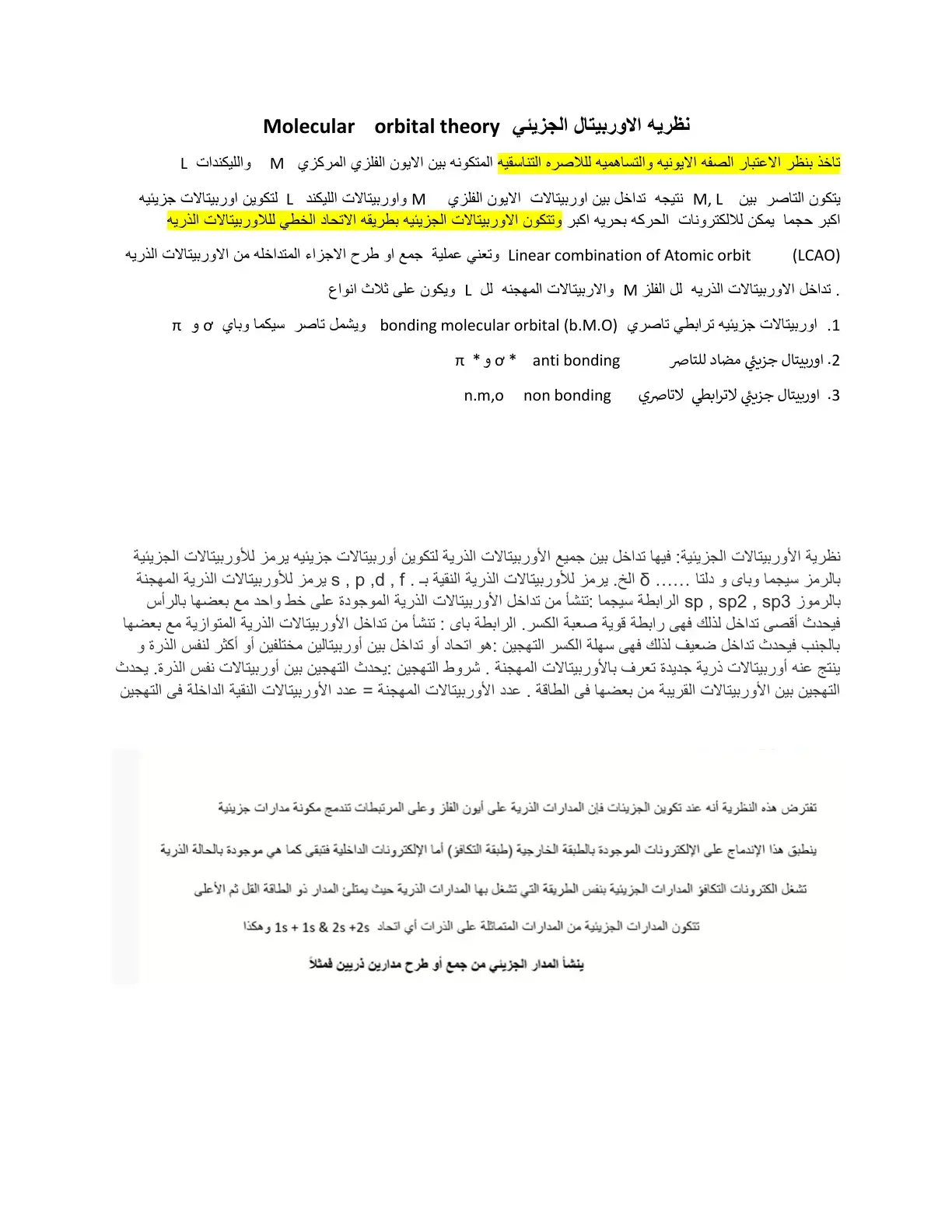 غلاف كتاب نظرية الأوربيتال الجزيئي