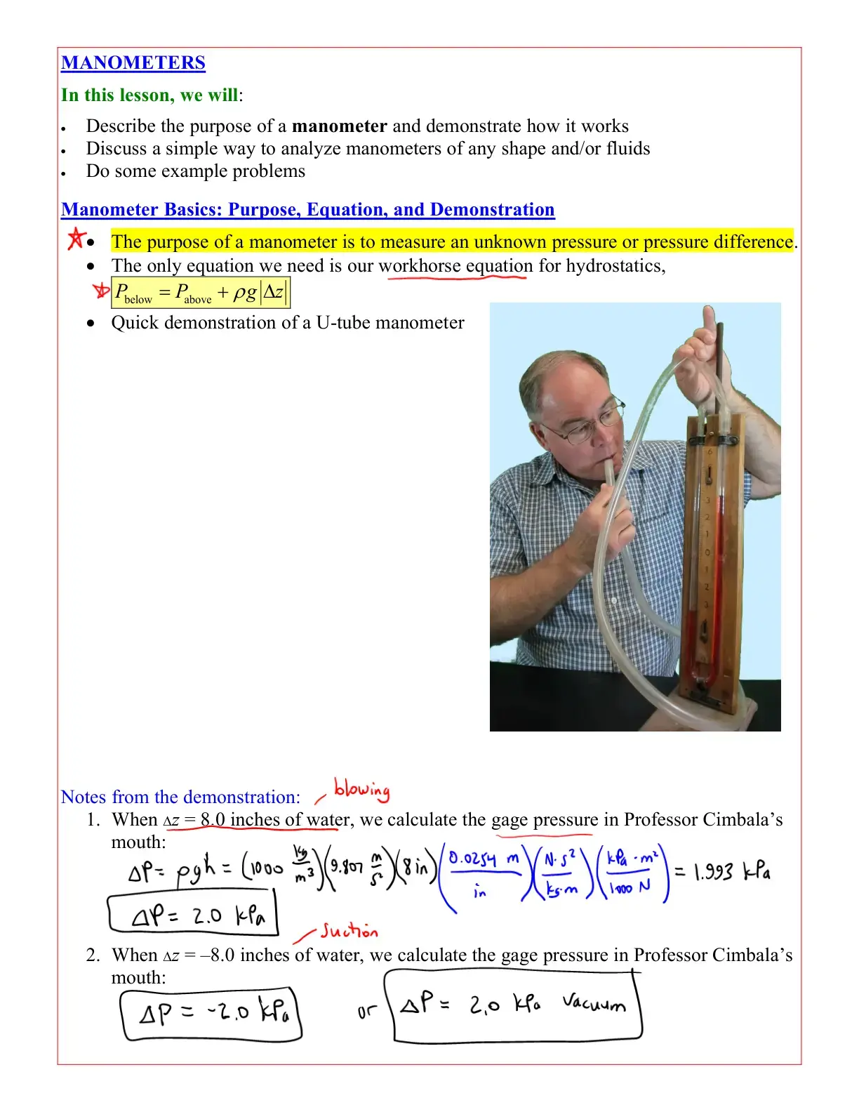 غلاف كتاب Manometers
