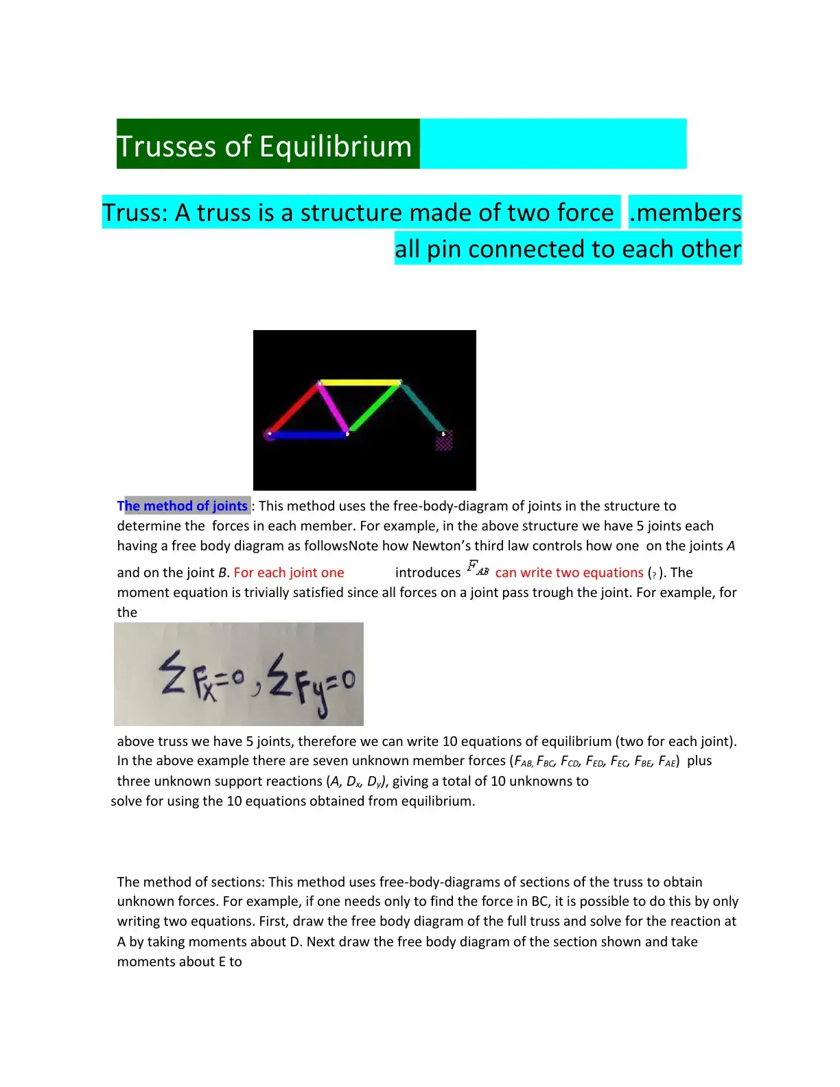 غلاف كتاب Trusses of Equilibrium