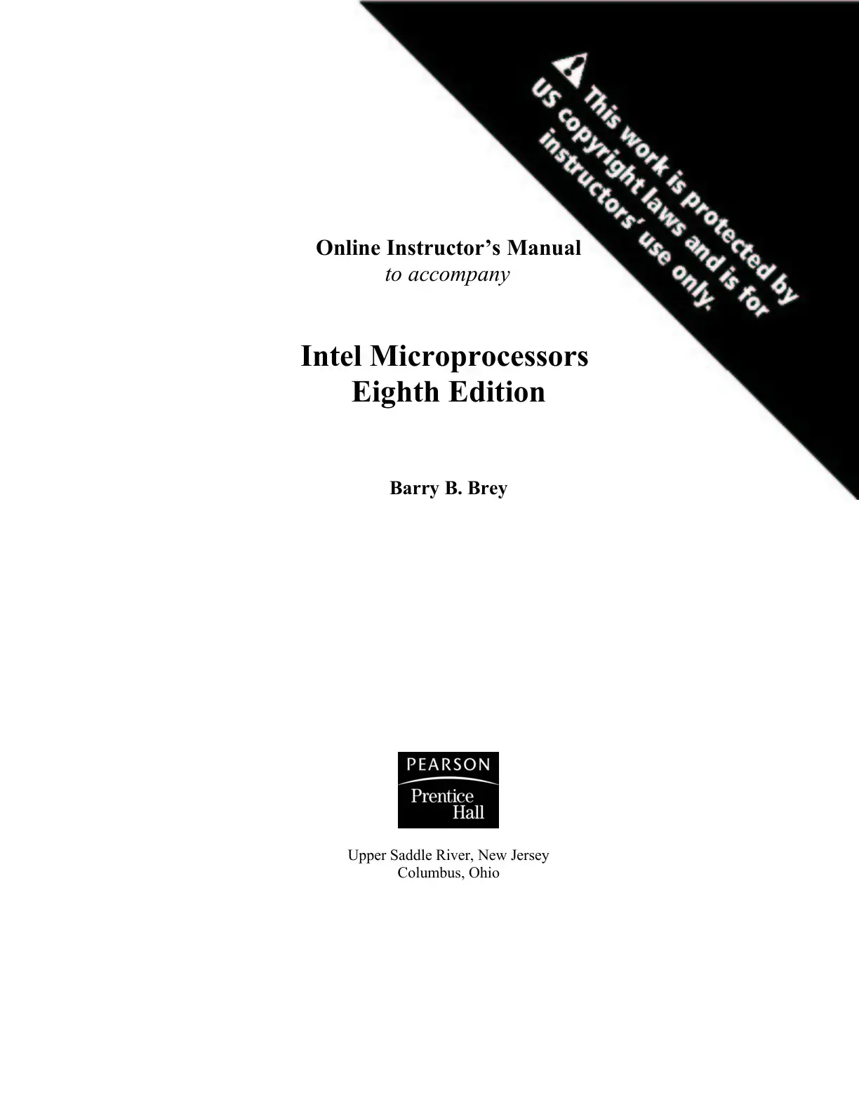 غلاف كتاب Intel Microprocessors Eighth Edition