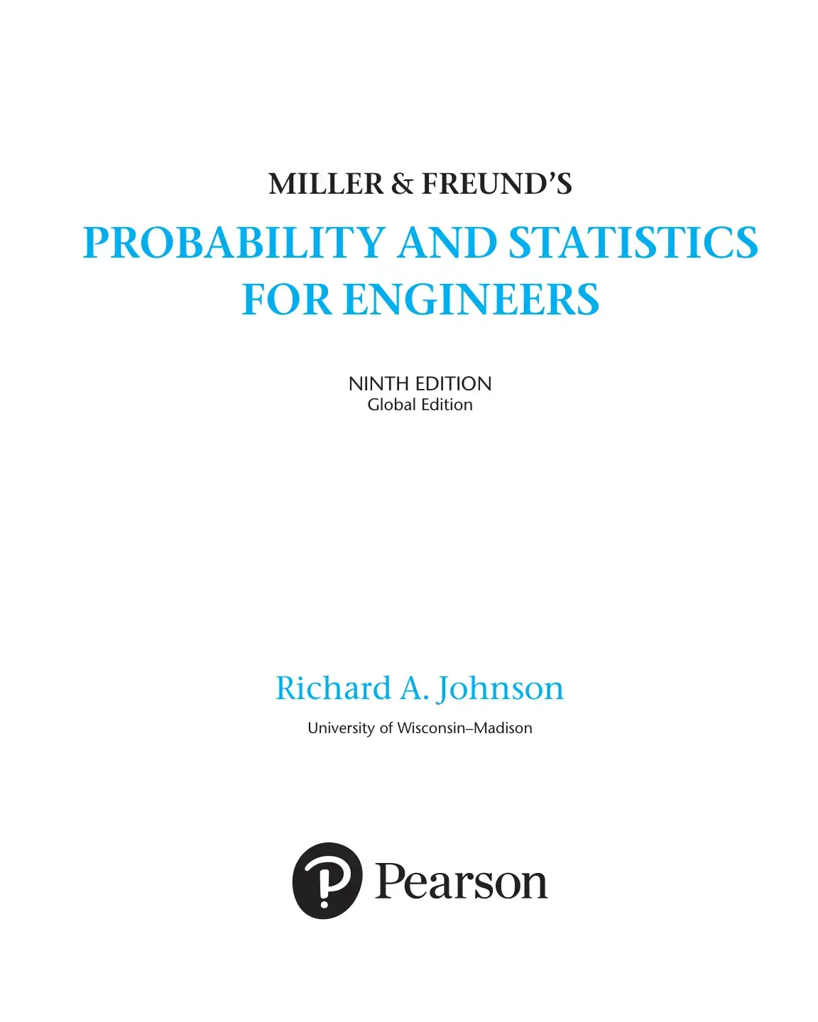 غلاف كتاب MILLER & FREUND'S PROBABILITY AND STATISTICS FOR ENGINEERS