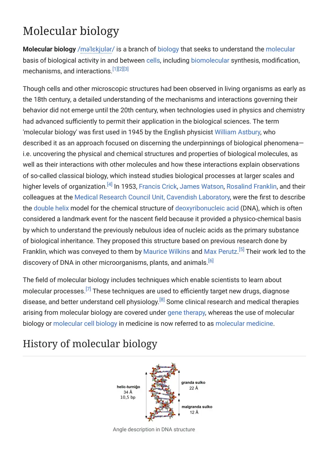 غلاف كتاب Molecular Biology
