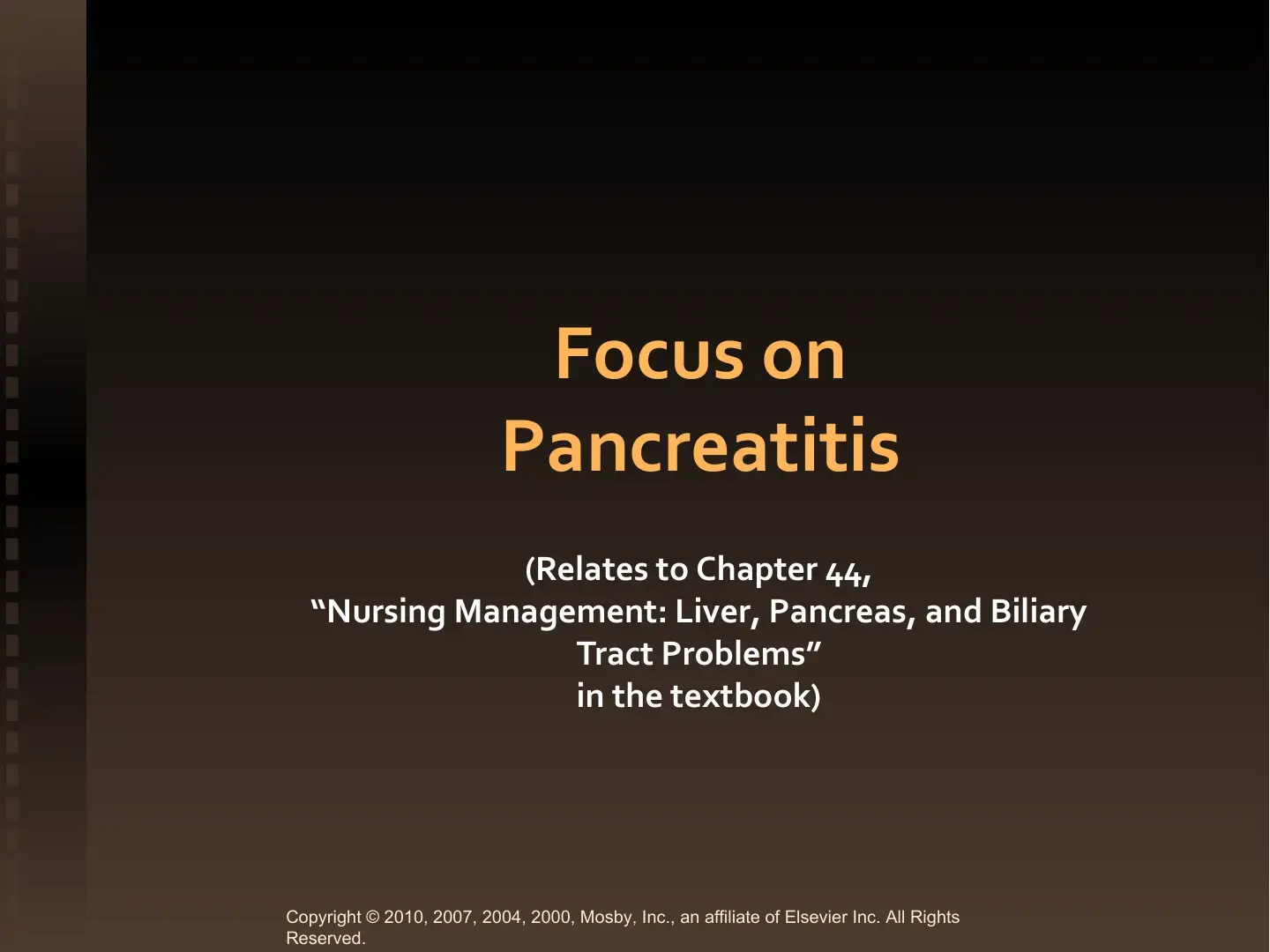 غلاف كتاب Focus on Pancreatitis