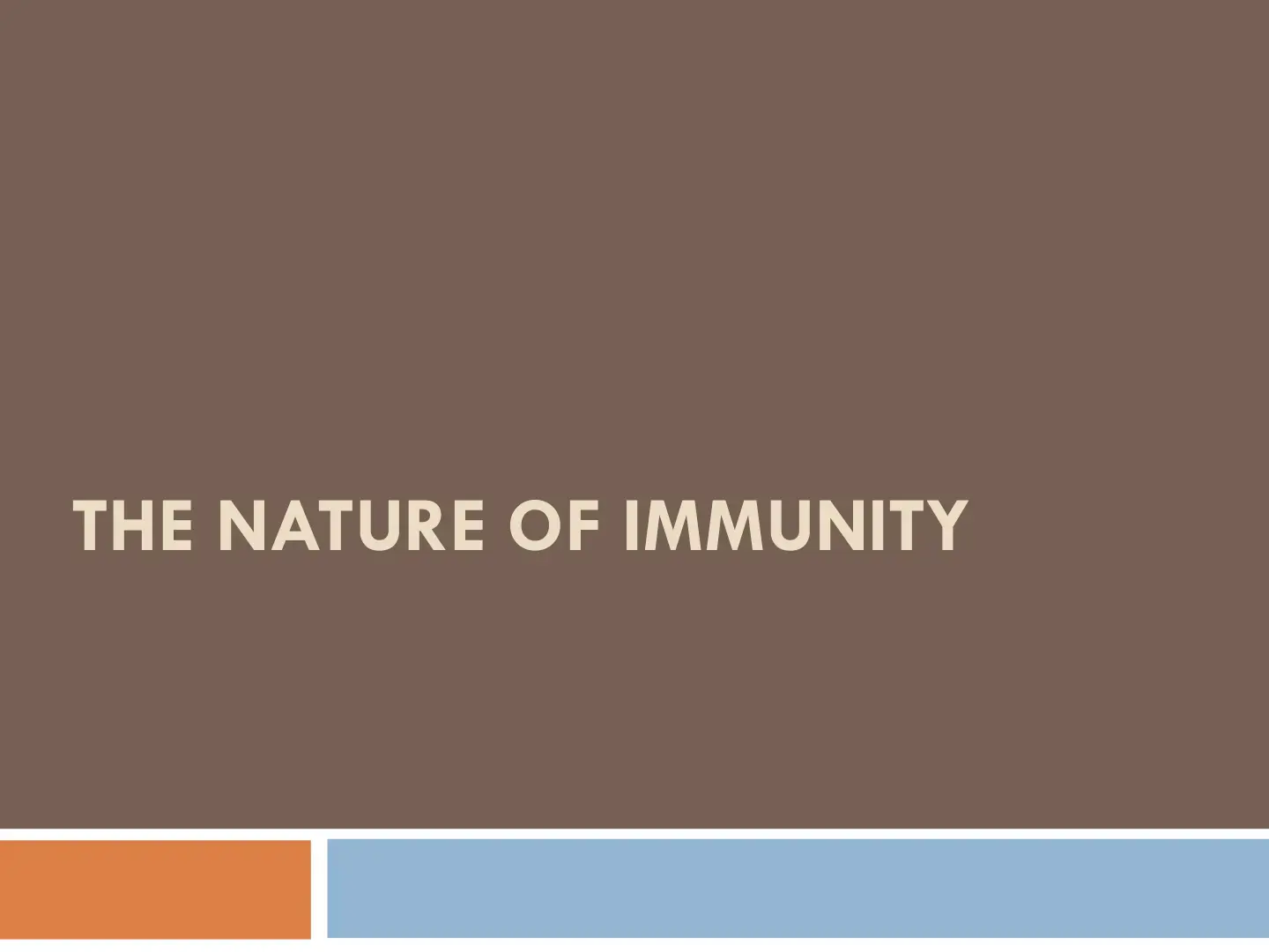 غلاف كتاب THE NATURE OF IMMUNITY