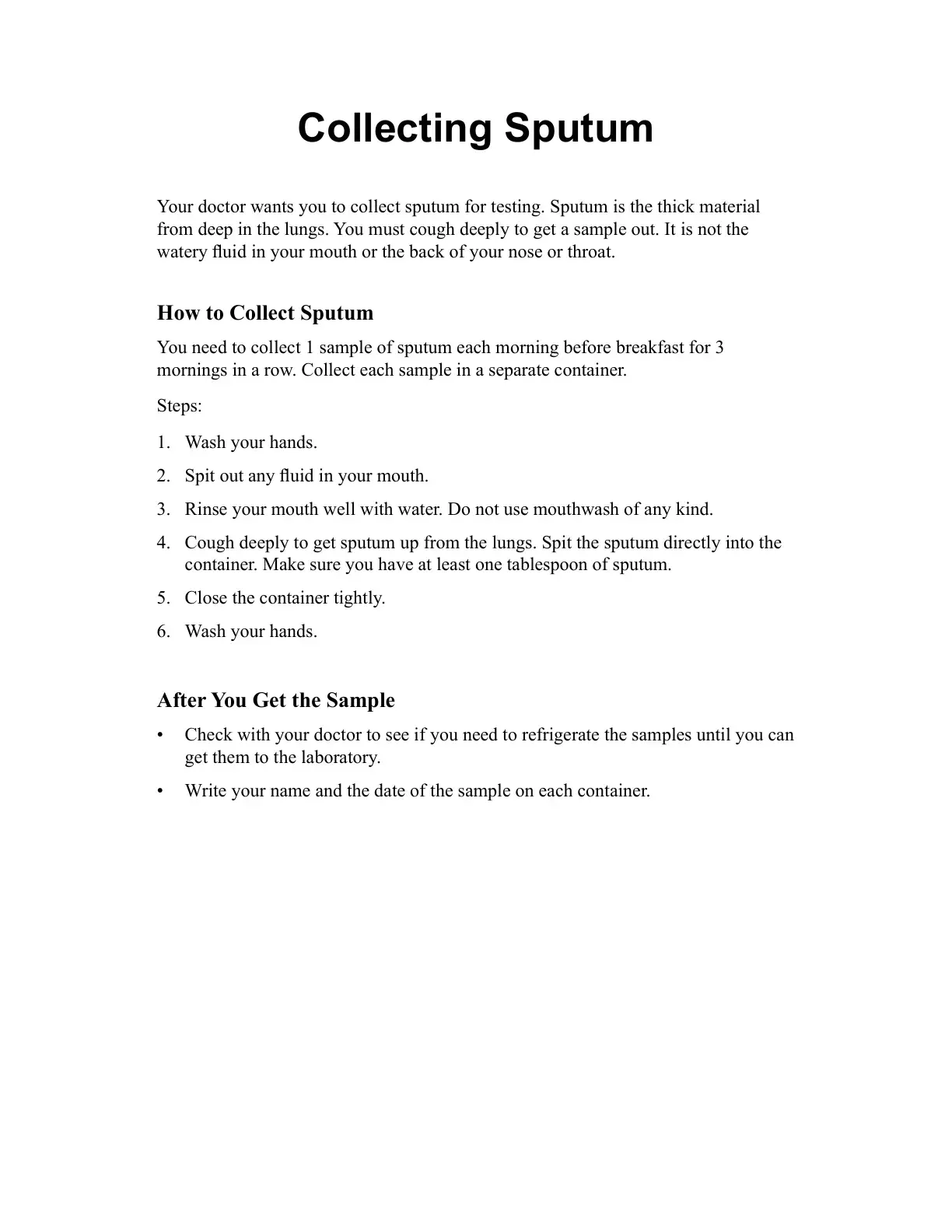 غلاف كتاب Collecting Sputum
