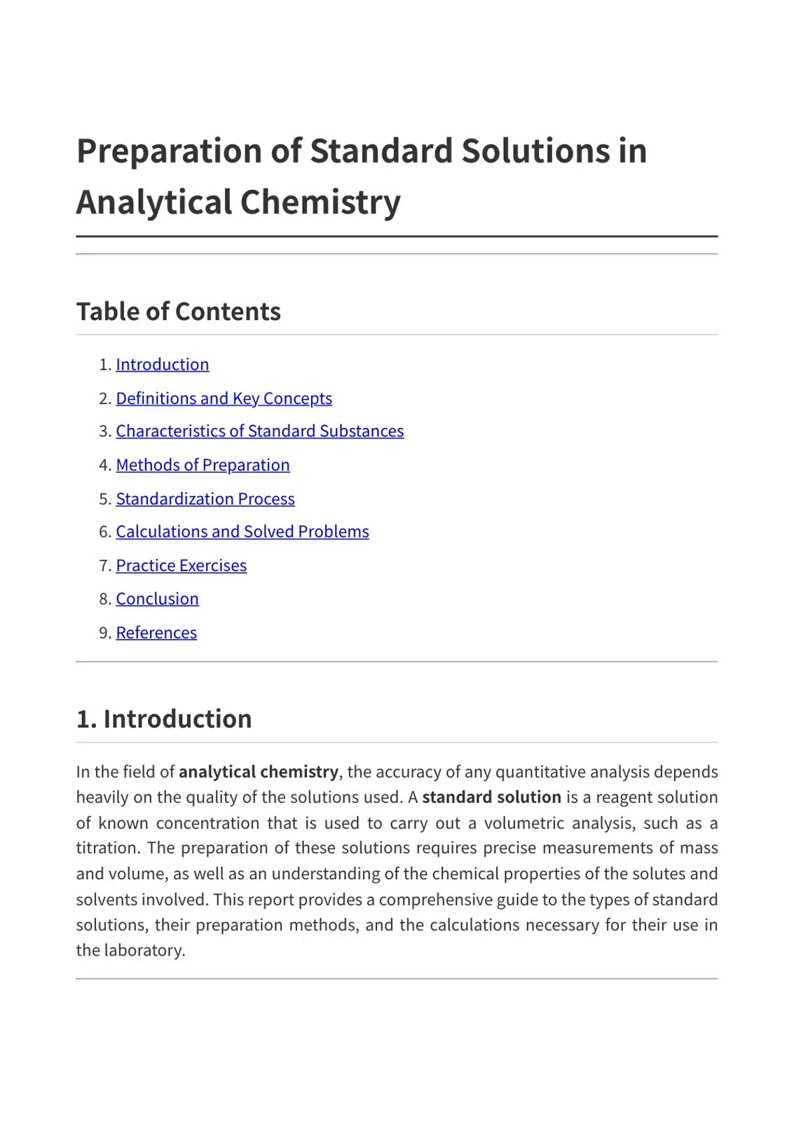 غلاف كتاب Preparation of Standard Solutions in Analytical Chemistry