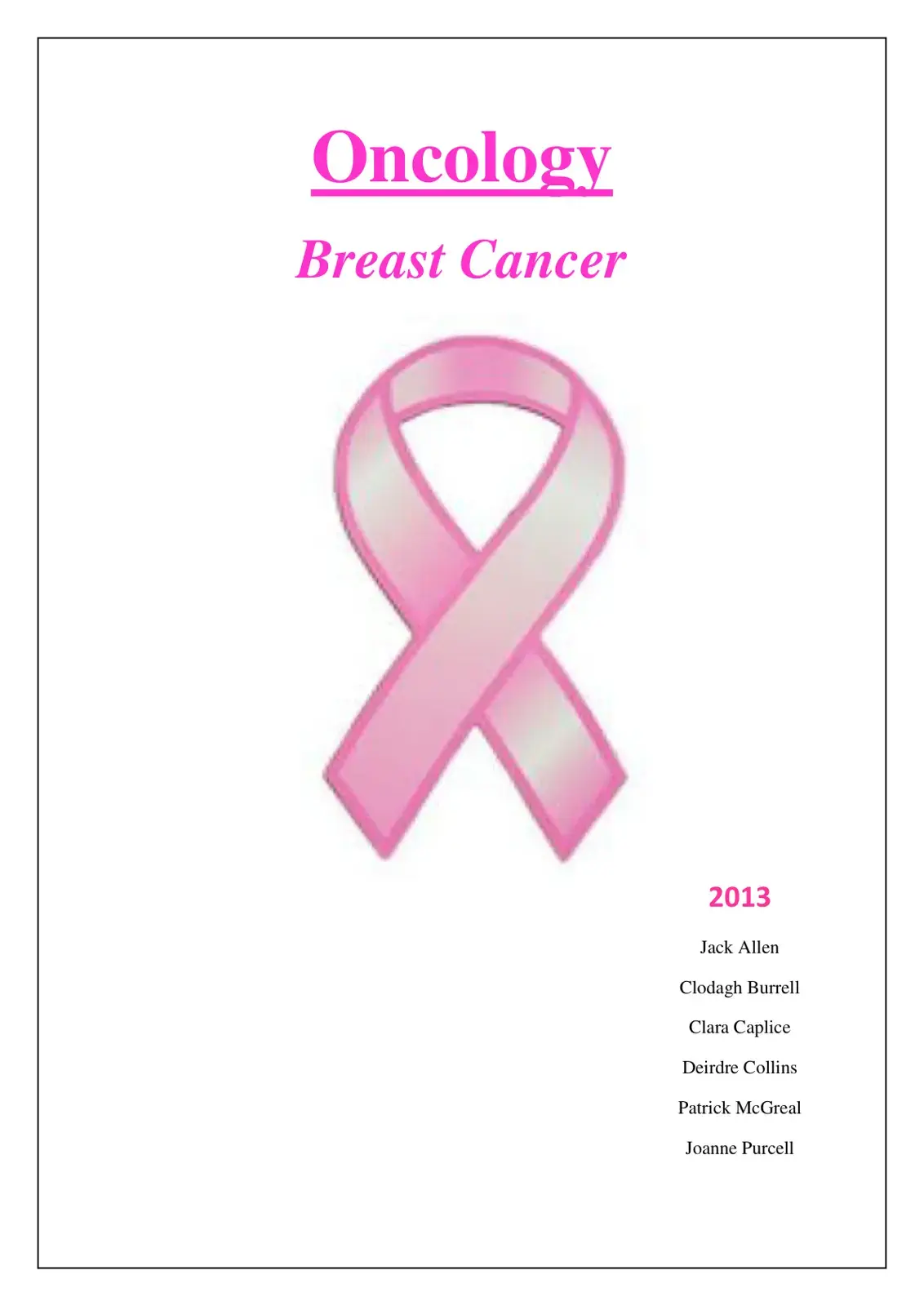 غلاف كتاب Oncology Breast Cancer