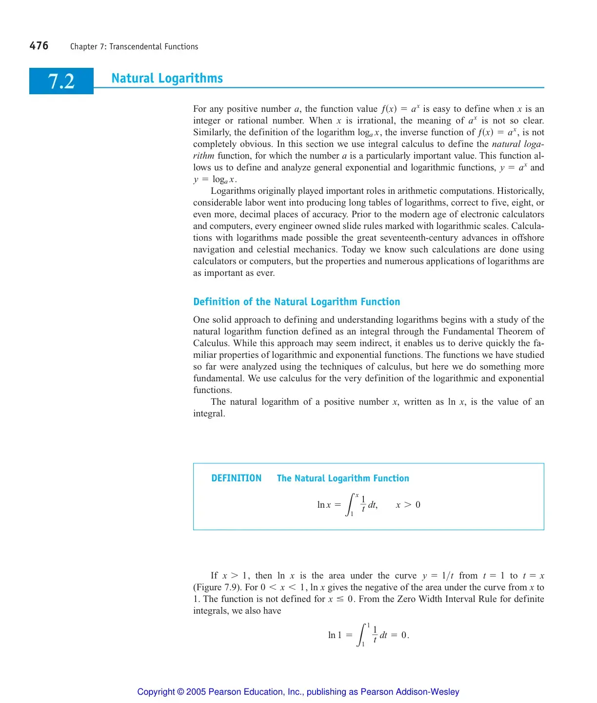غلاف كتاب Natural Logarithms