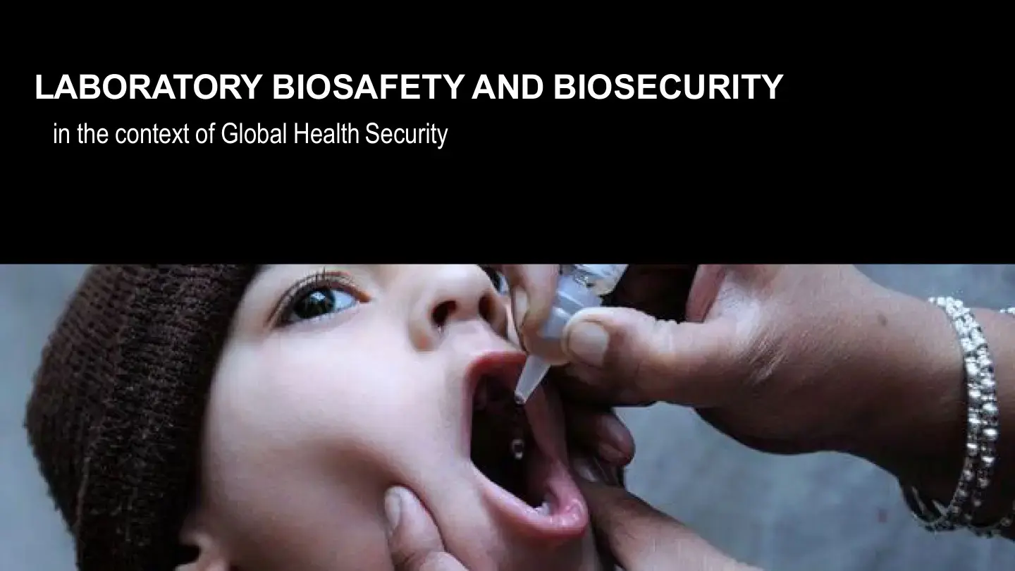 غلاف كتاب Laboratory Biosafety and Biosecurity in the Context of Global Health Security