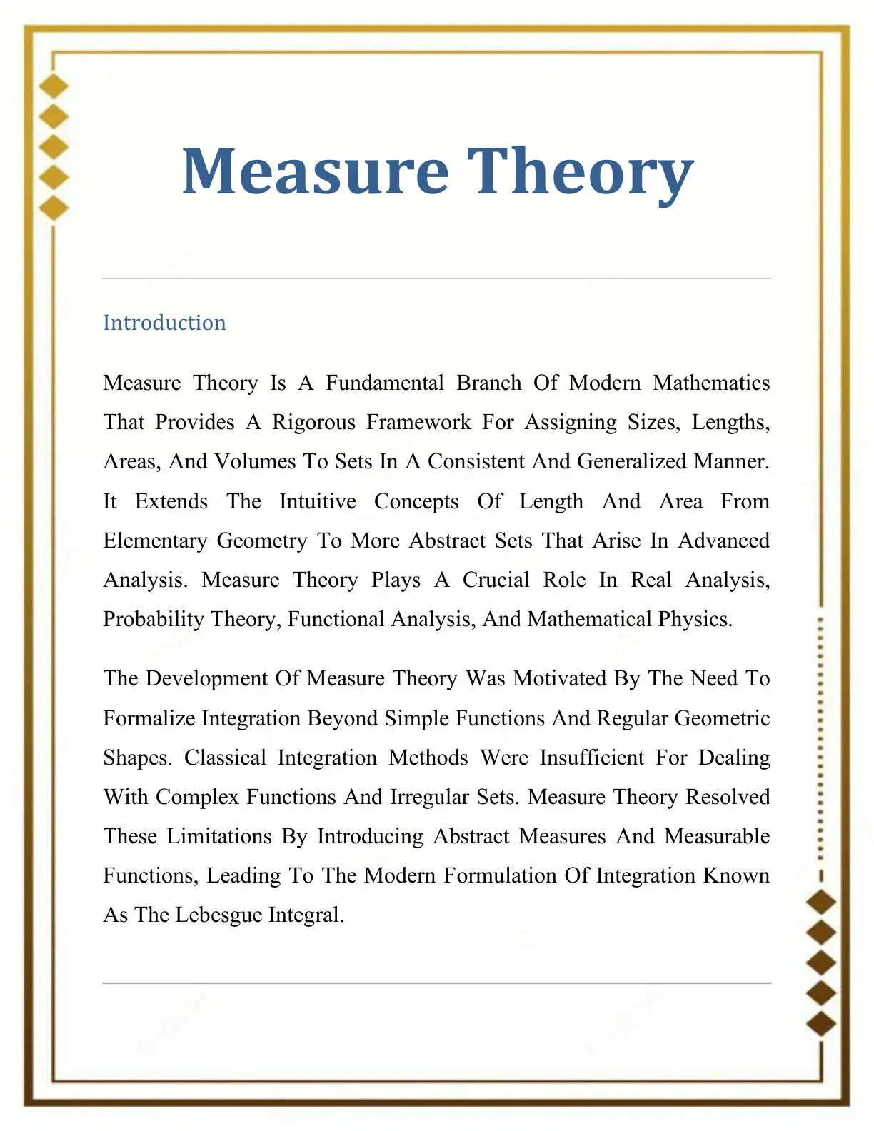 غلاف كتاب Measure Theory