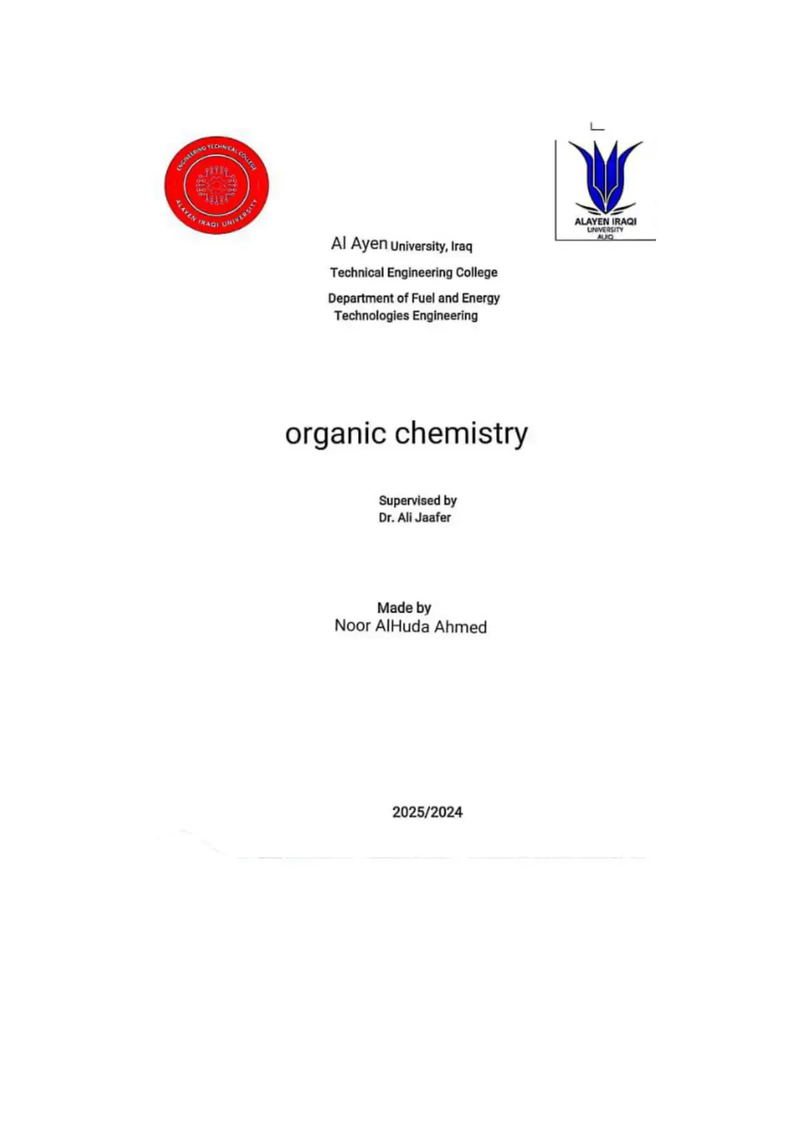 غلاف كتاب Organic Chemistry