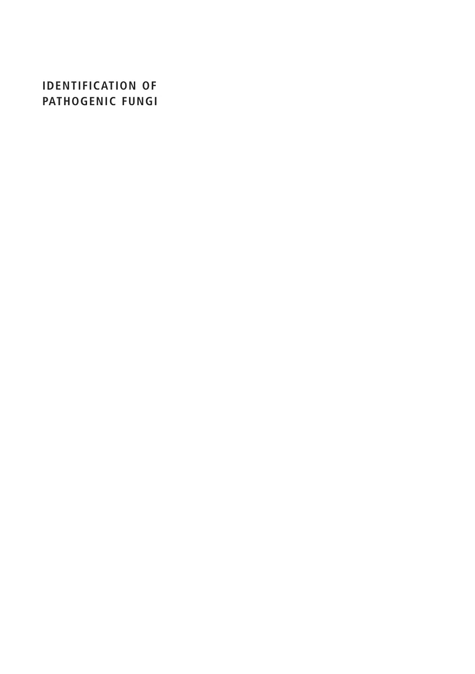 غلاف كتاب IDENTIFICATION OF PATHOGENIC FUNGI