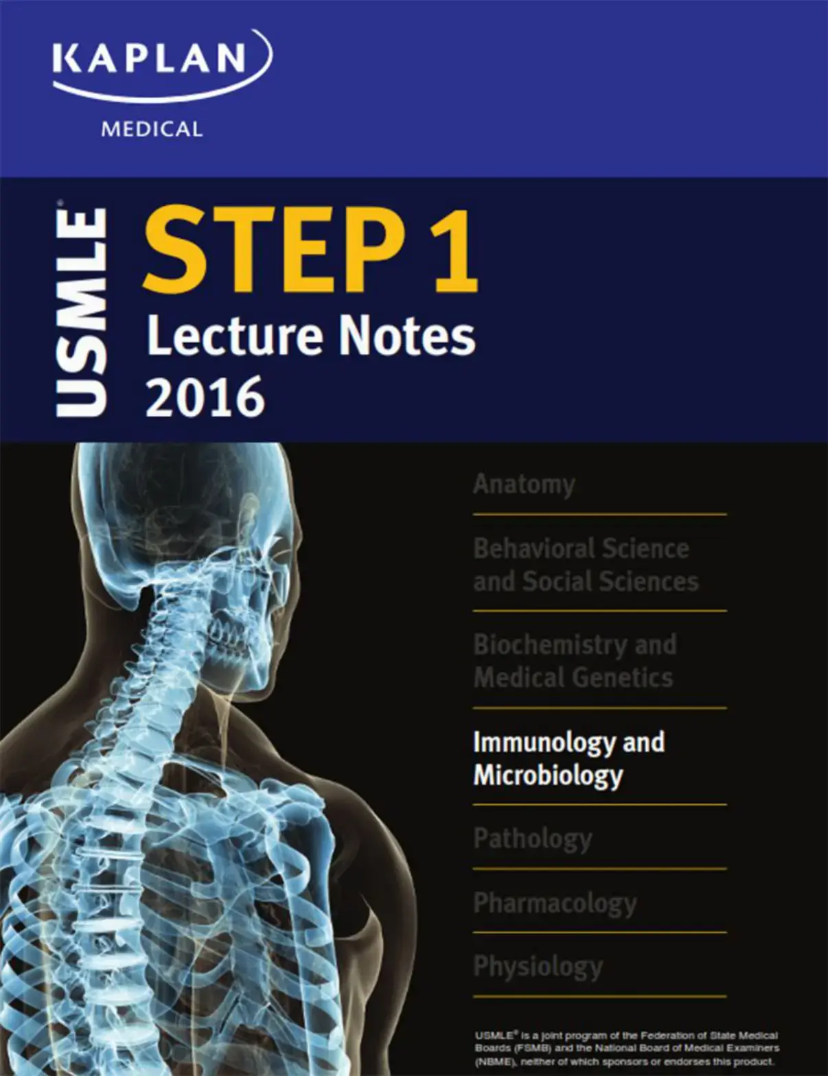 غلاف كتاب KAPLAN MEDICAL STEP 1 Lecture Notes 2016