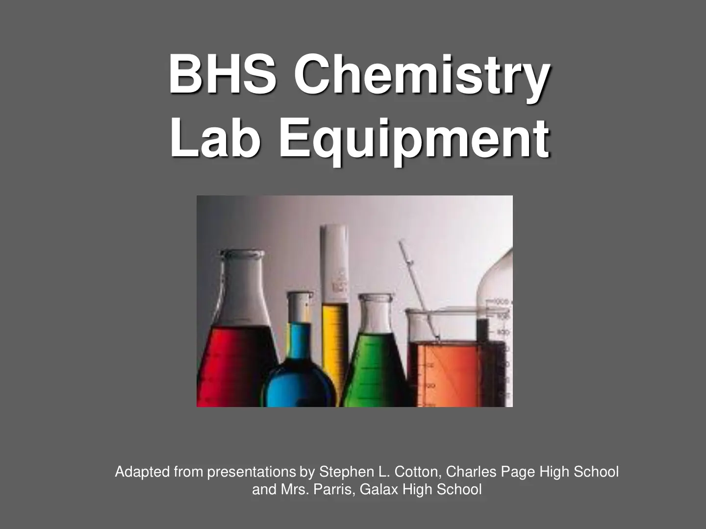 غلاف كتاب BHS Chemistry
