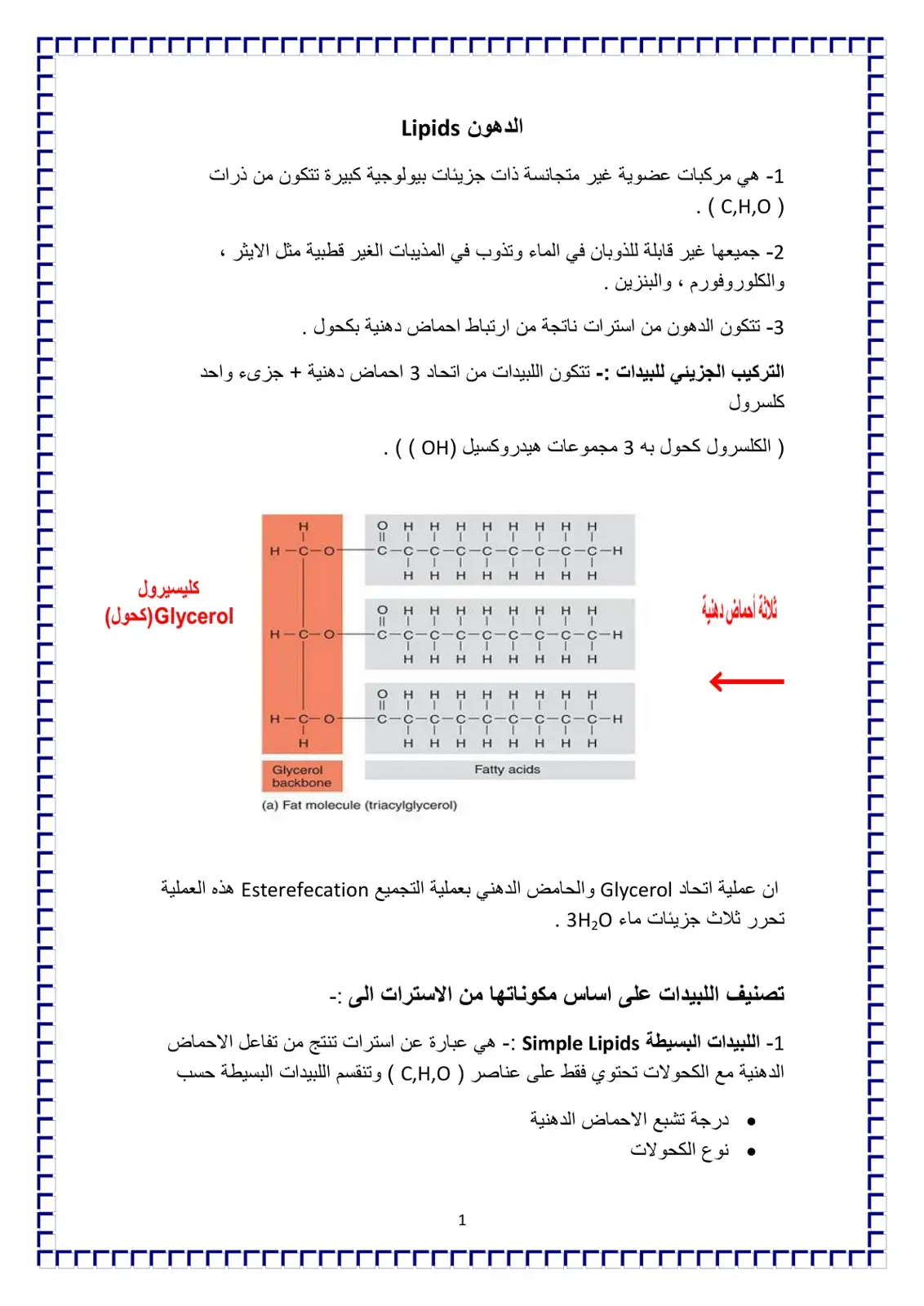 غلاف كتاب الدهون Lipids