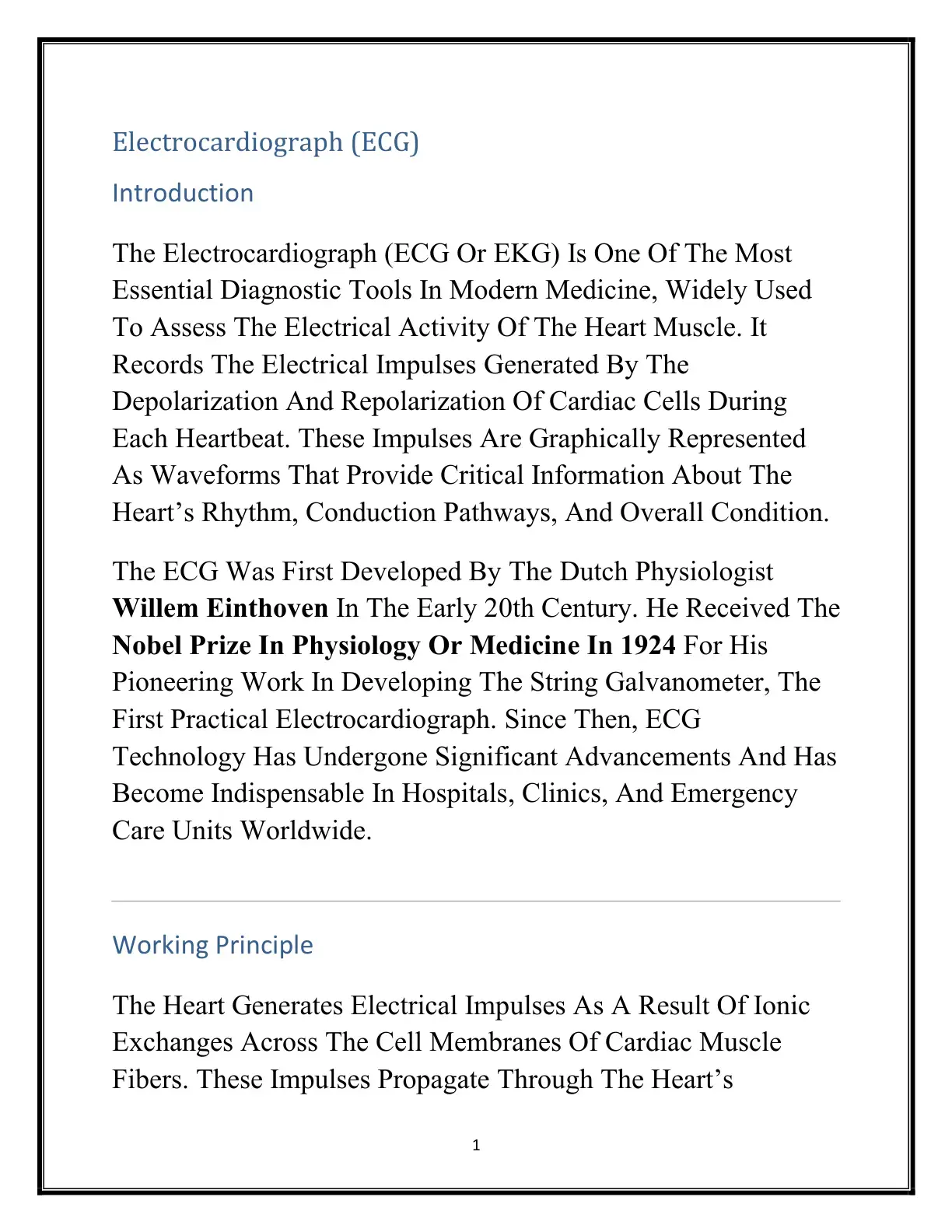 غلاف كتاب Electrocardiograph (ECG)