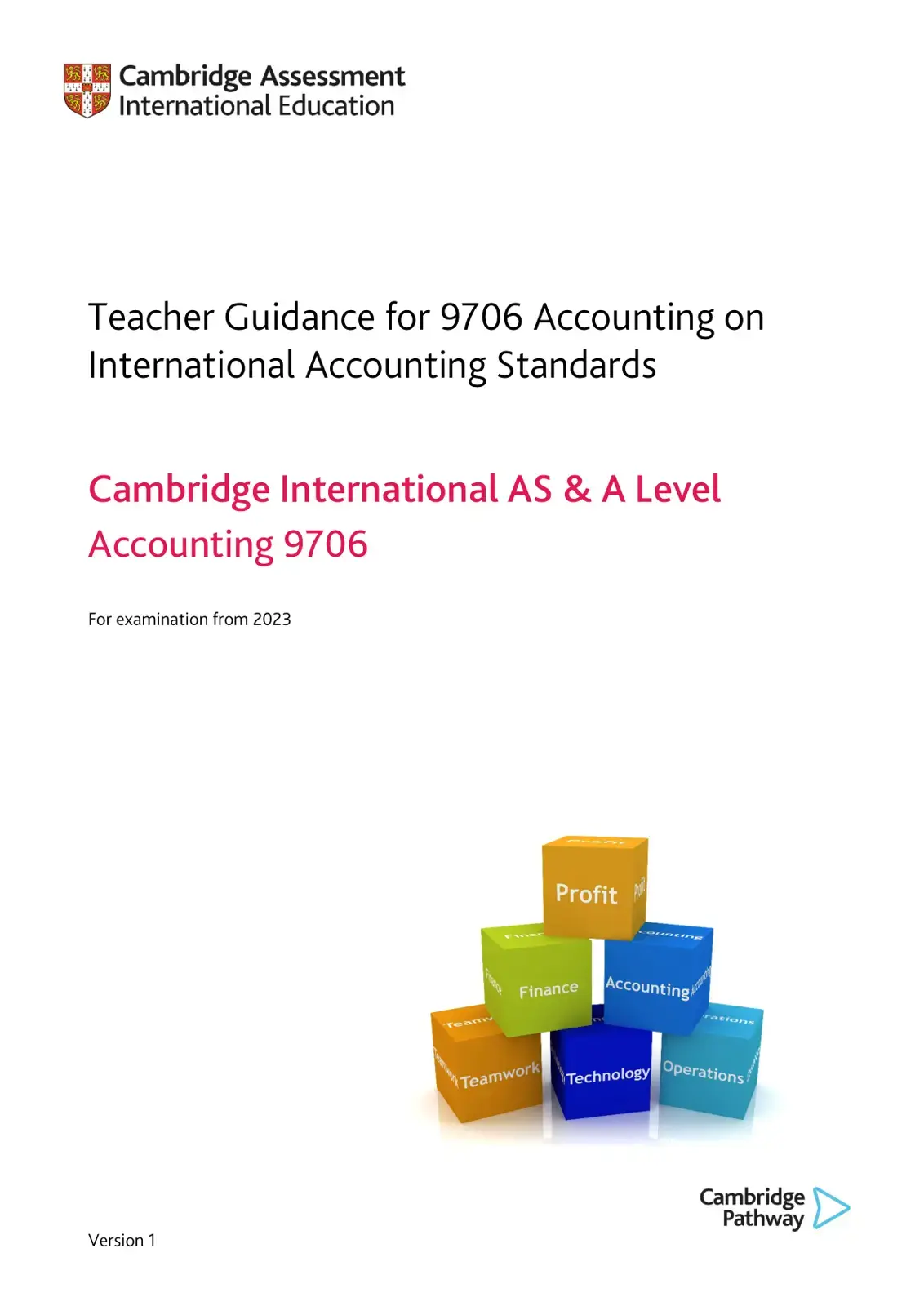 غلاف كتاب Cambridge International AS & A Level Accounting 9706: Teacher Guidance on International Accounting Standards