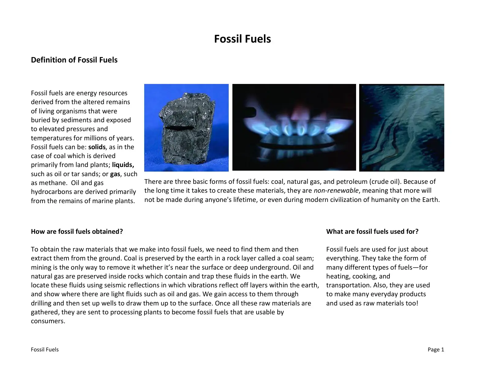 غلاف كتاب Definition of Fossil Fuels
