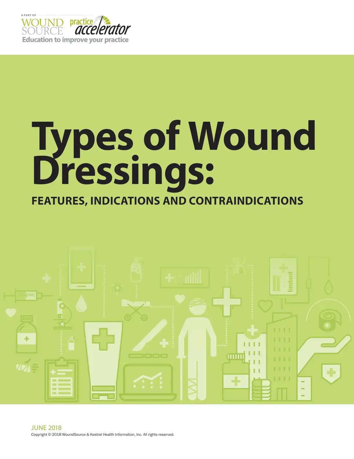 غلاف كتاب Types of Wound Dressings: Features, Indications and Contraindications