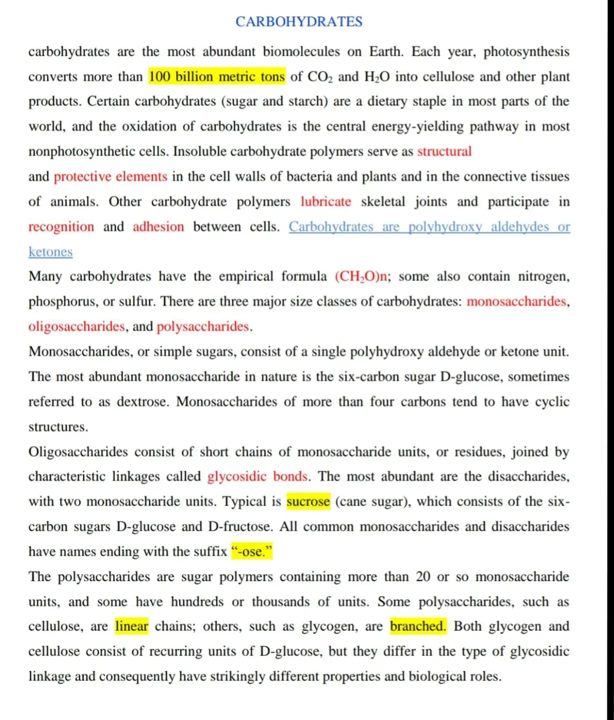 غلاف كتاب CARBOHYDRATES