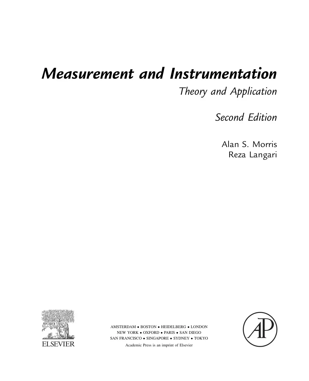 غلاف كتاب Measurement and Instrumentation: Theory and Application