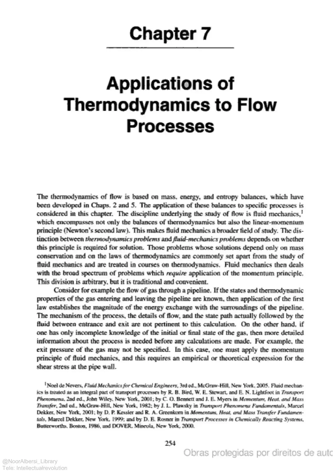 غلاف كتاب Chapter 7: Applications of Thermodynamics to Flow Processes