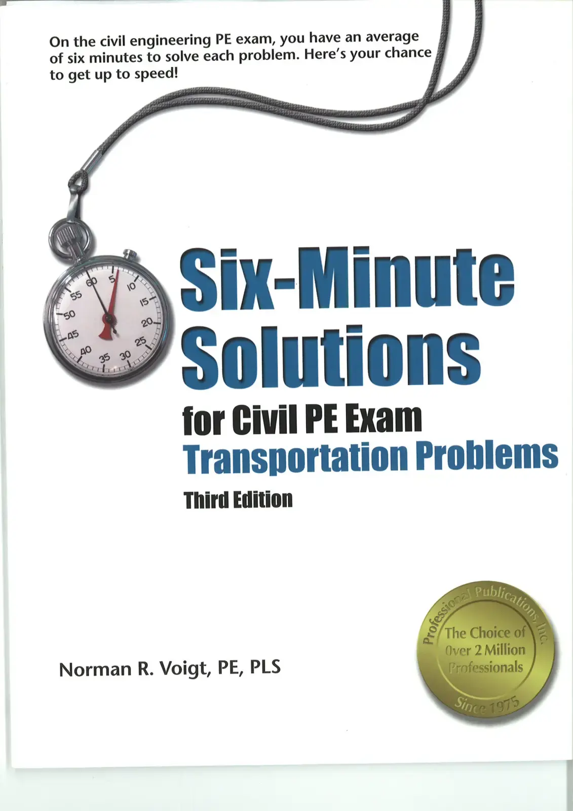 غلاف كتاب Six-Minute Solutions for Civil PE Exam Transportation Problems