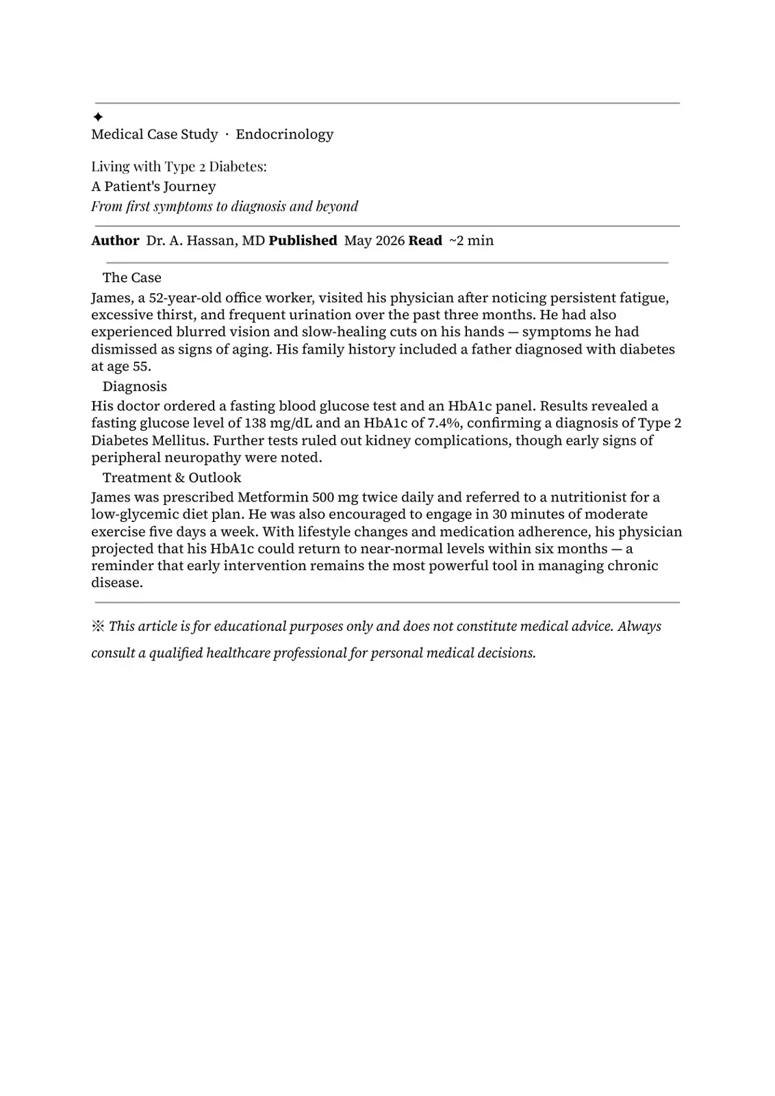 غلاف كتاب Medical Case Study Endocrinology: Living with Type 2 Diabetes