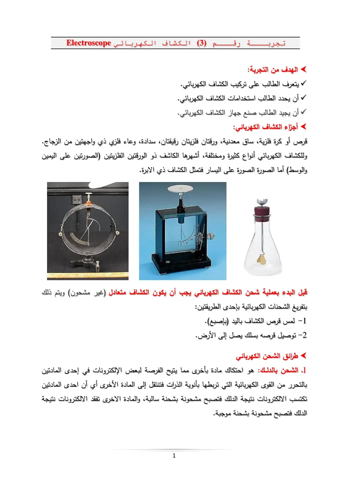 غلاف كتاب الكشاف الكهربائي Electroscope