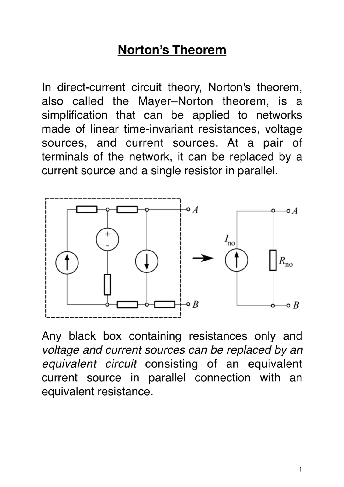 غلاف كتاب Norton's Theorem