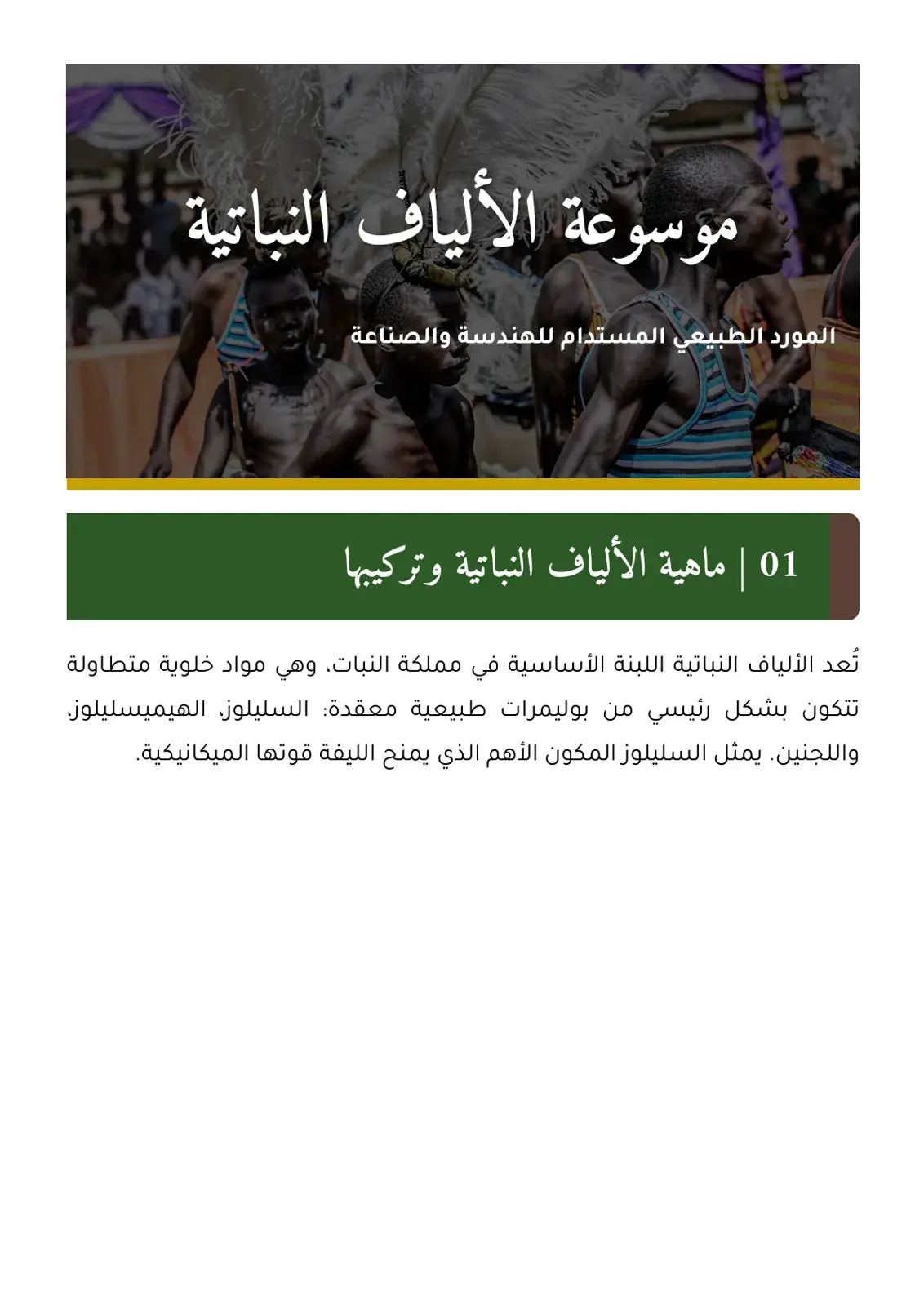 غلاف كتاب موسوعة الألياف النباتية: المورد الطبيعي المستدام للهندسة والصناعة