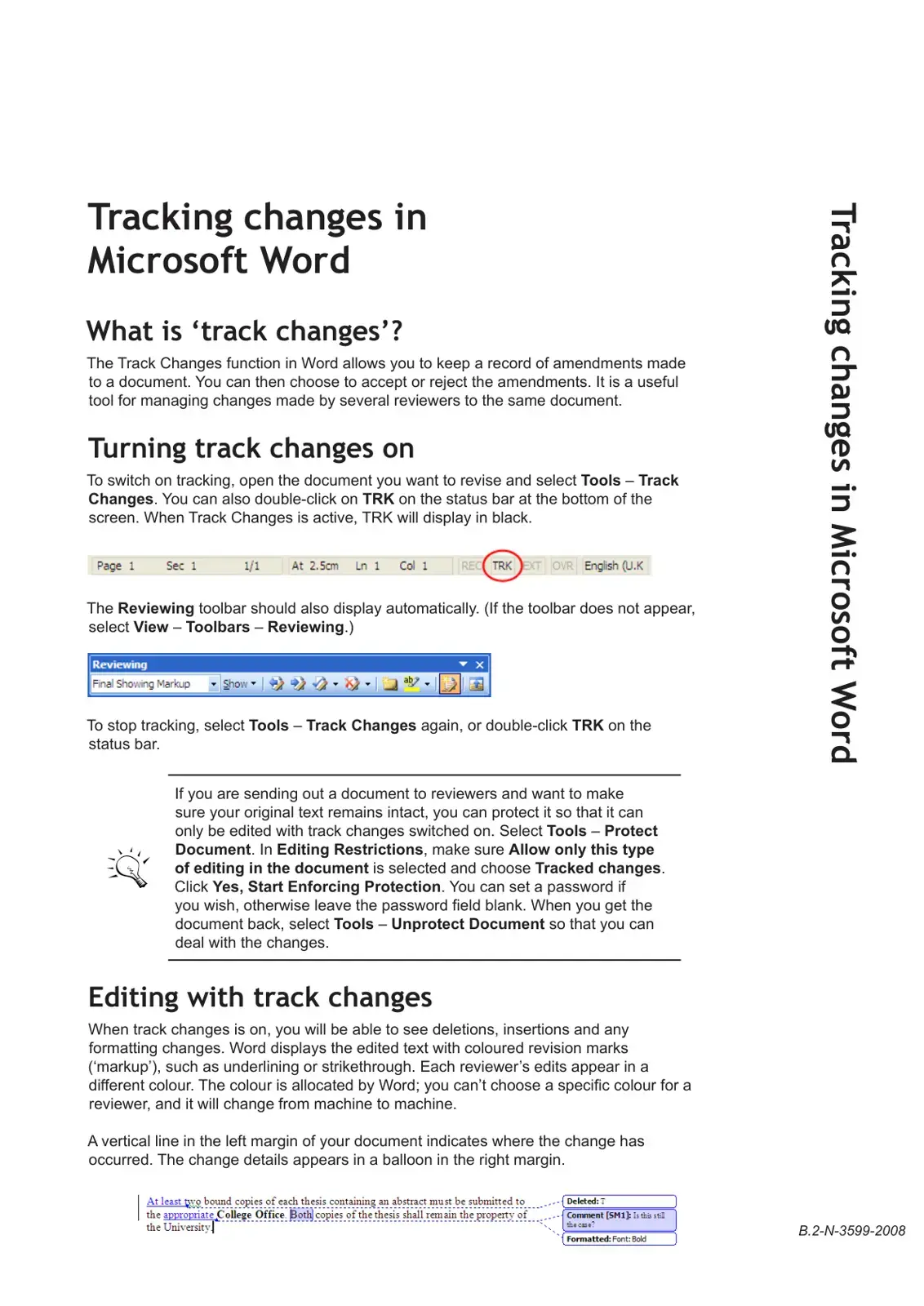 غلاف كتاب Tracking Changes in Microsoft Word