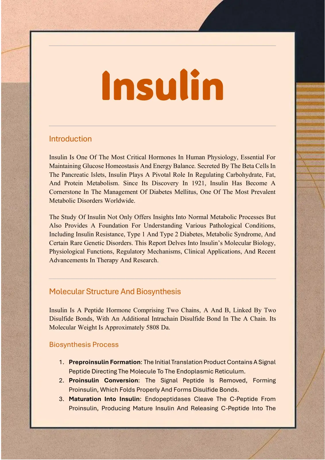 غلاف كتاب Insulin Introduction