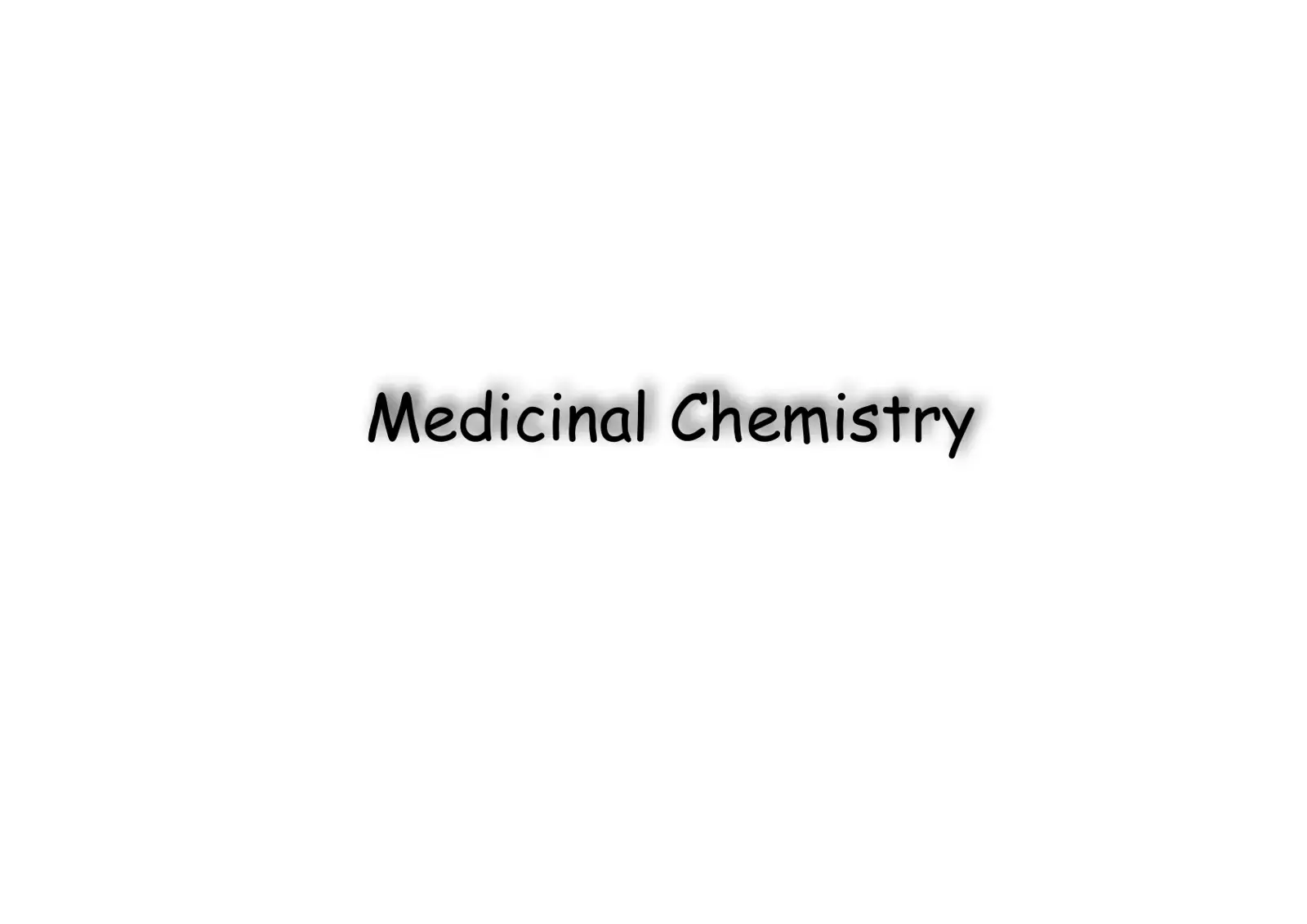 غلاف كتاب Medicinal Chemistry