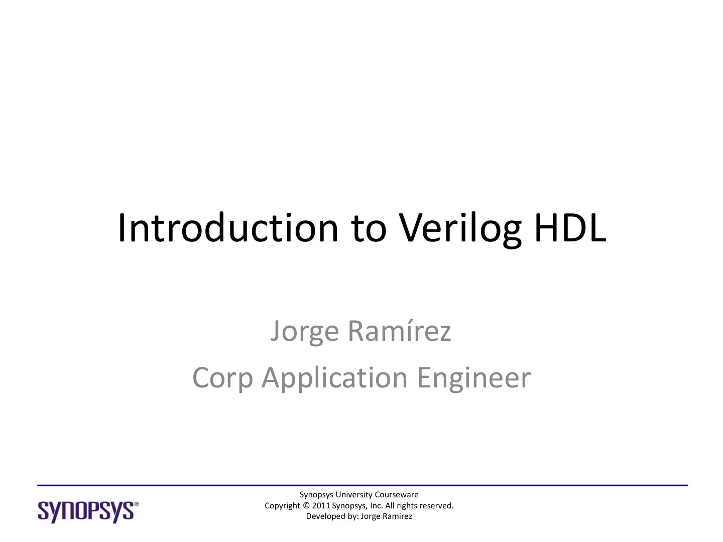 غلاف كتاب Introduction to Verilog HDL