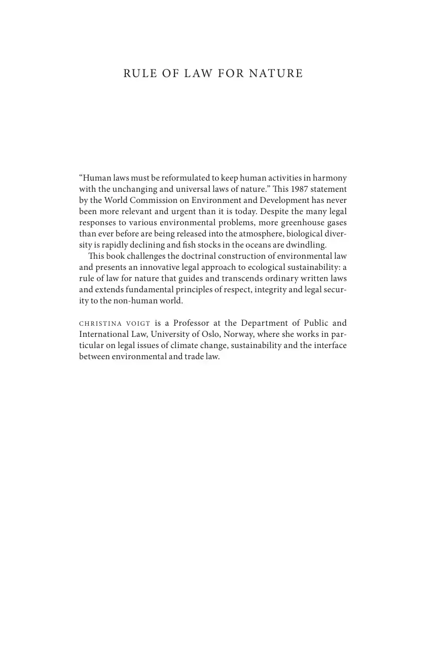 غلاف كتاب RULE OF LAW FOR NATURE
