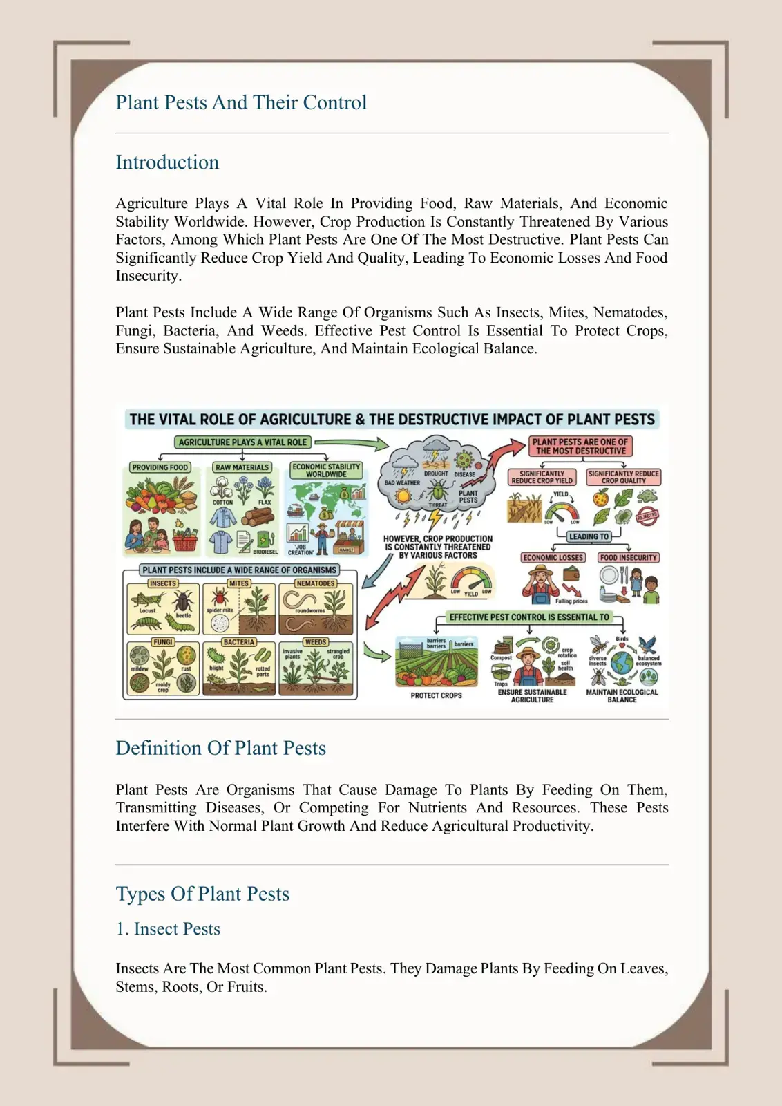 غلاف كتاب Plant Pests And Their Control