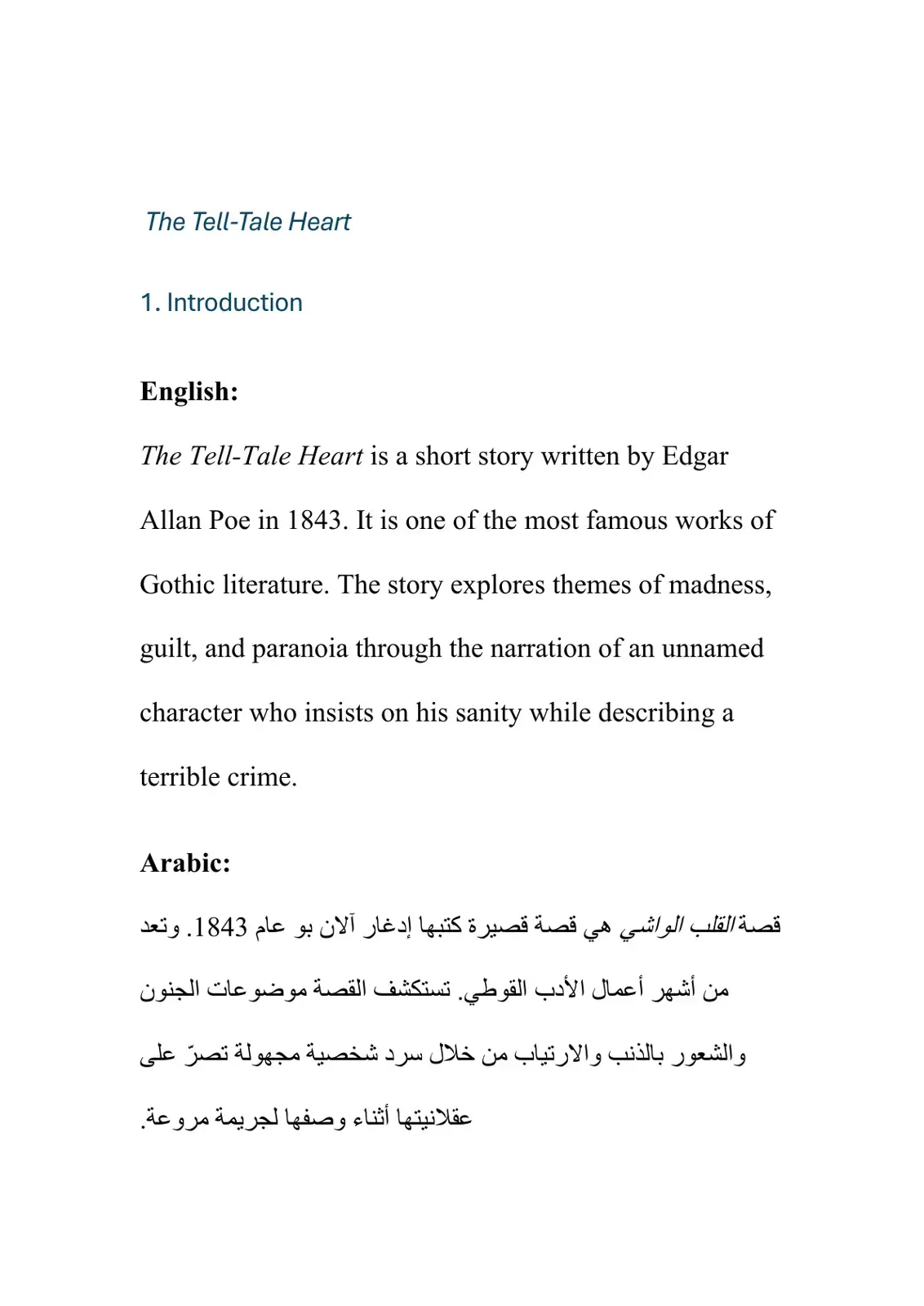 غلاف كتاب The Tell-Tale Heart