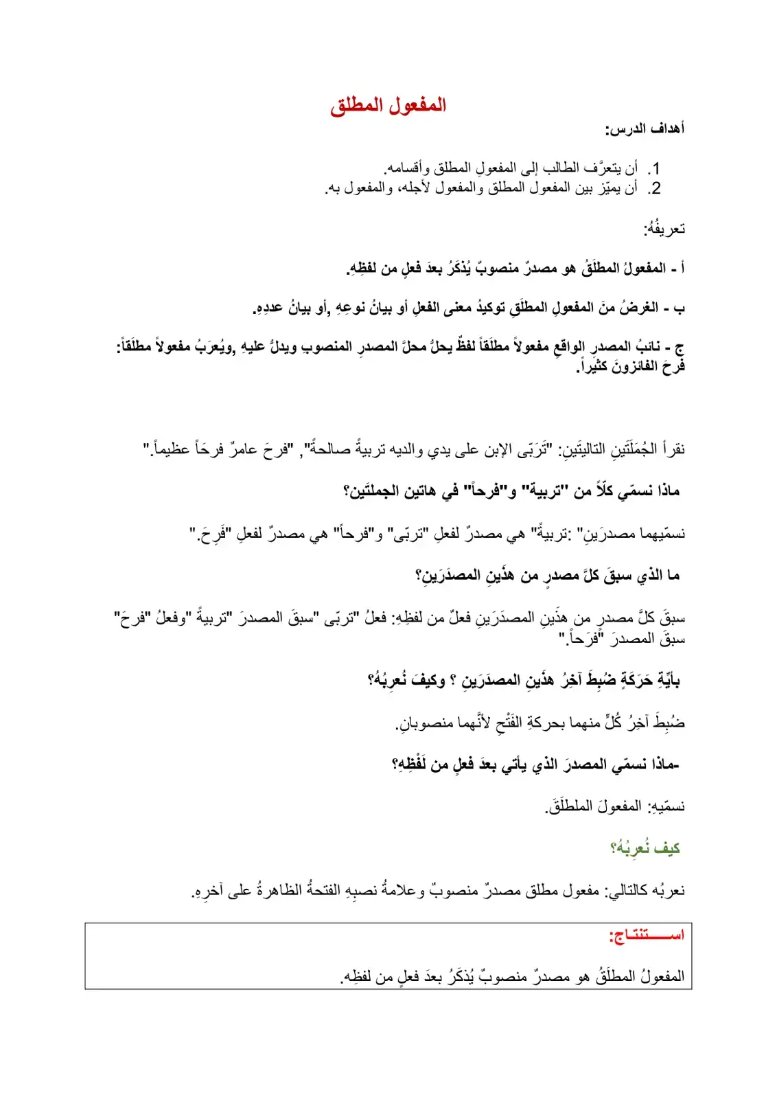 غلاف كتاب المفعول المطلق